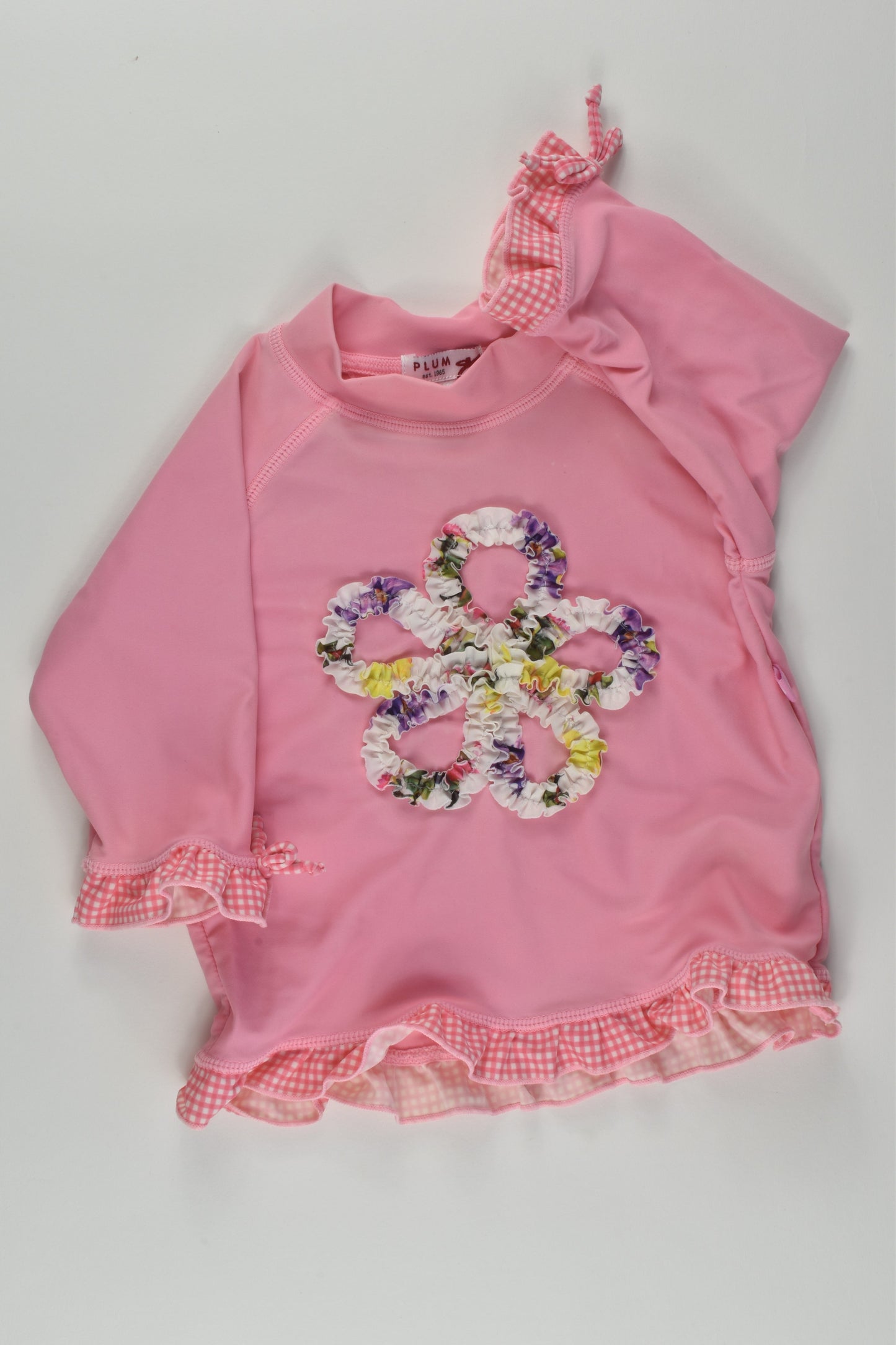 Plum Size 0 Flower Rashie Top