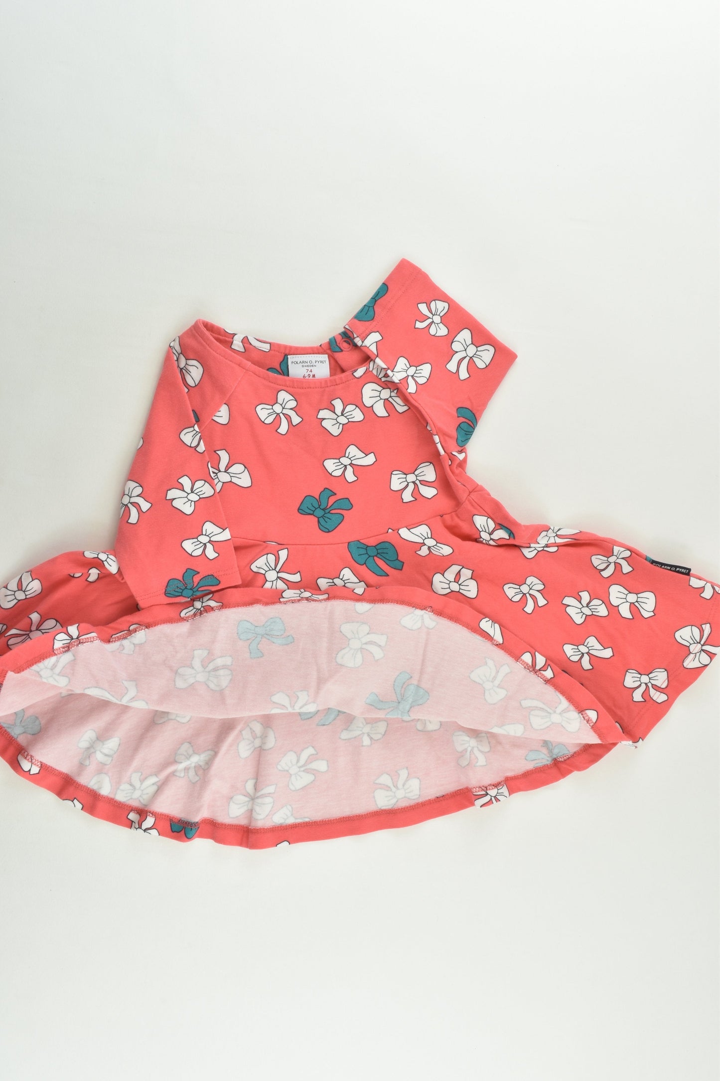 Polarn O. Pyret Size 0 (74 cm) Twirly Bows Dress