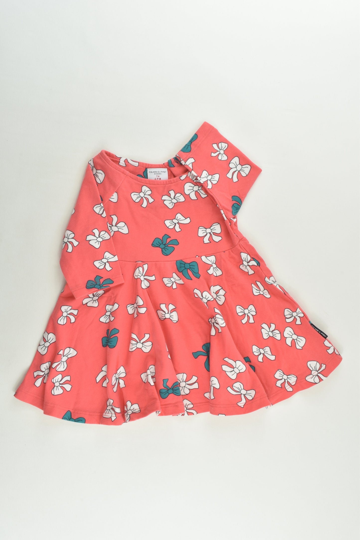 Polarn O. Pyret Size 0 (74 cm) Twirly Bows Dress