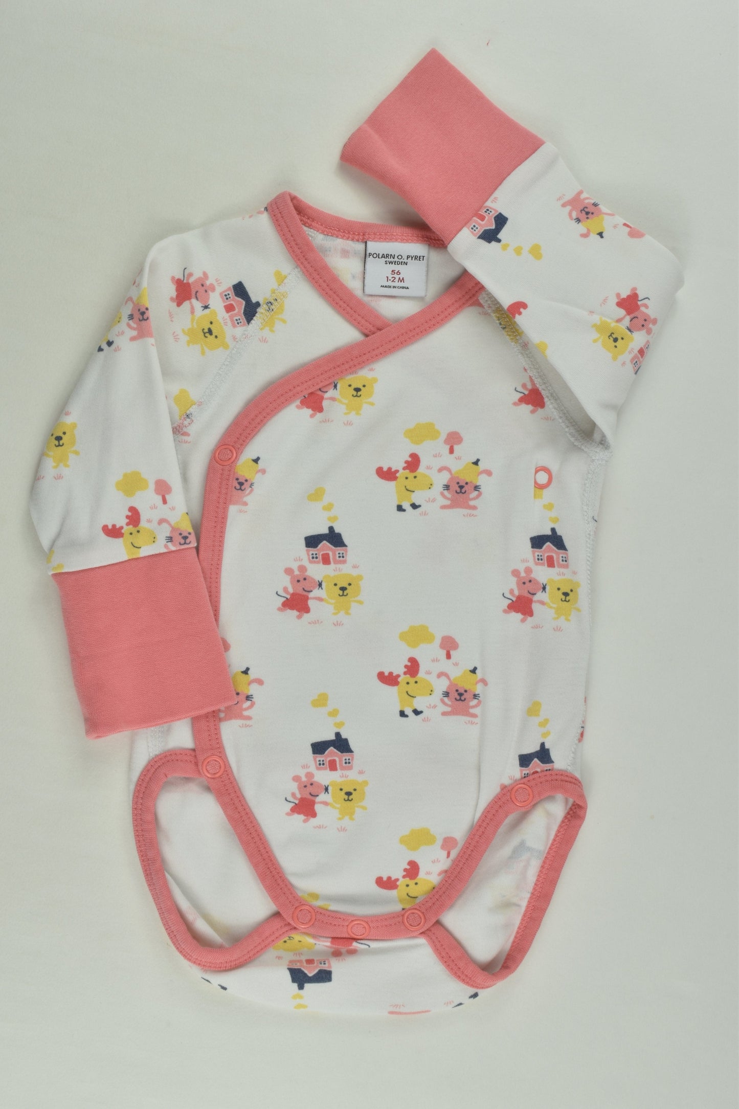 Polarn O. Pyret Size 000 (56 cm) Wrap Bodysuit