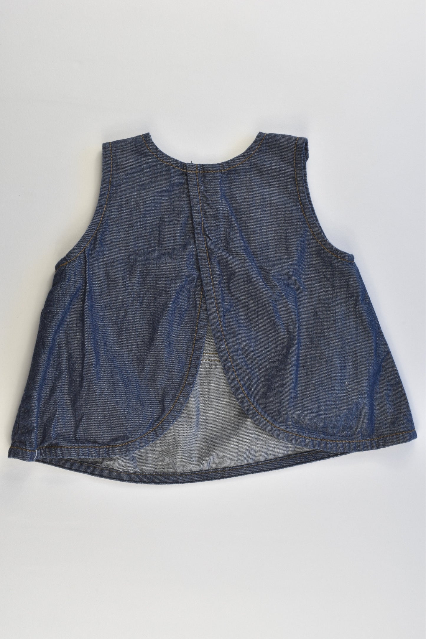 Polarn O. Pyret (Sweden) Size 000 (56 cm) Lightweight and Stretchy Denim Dress