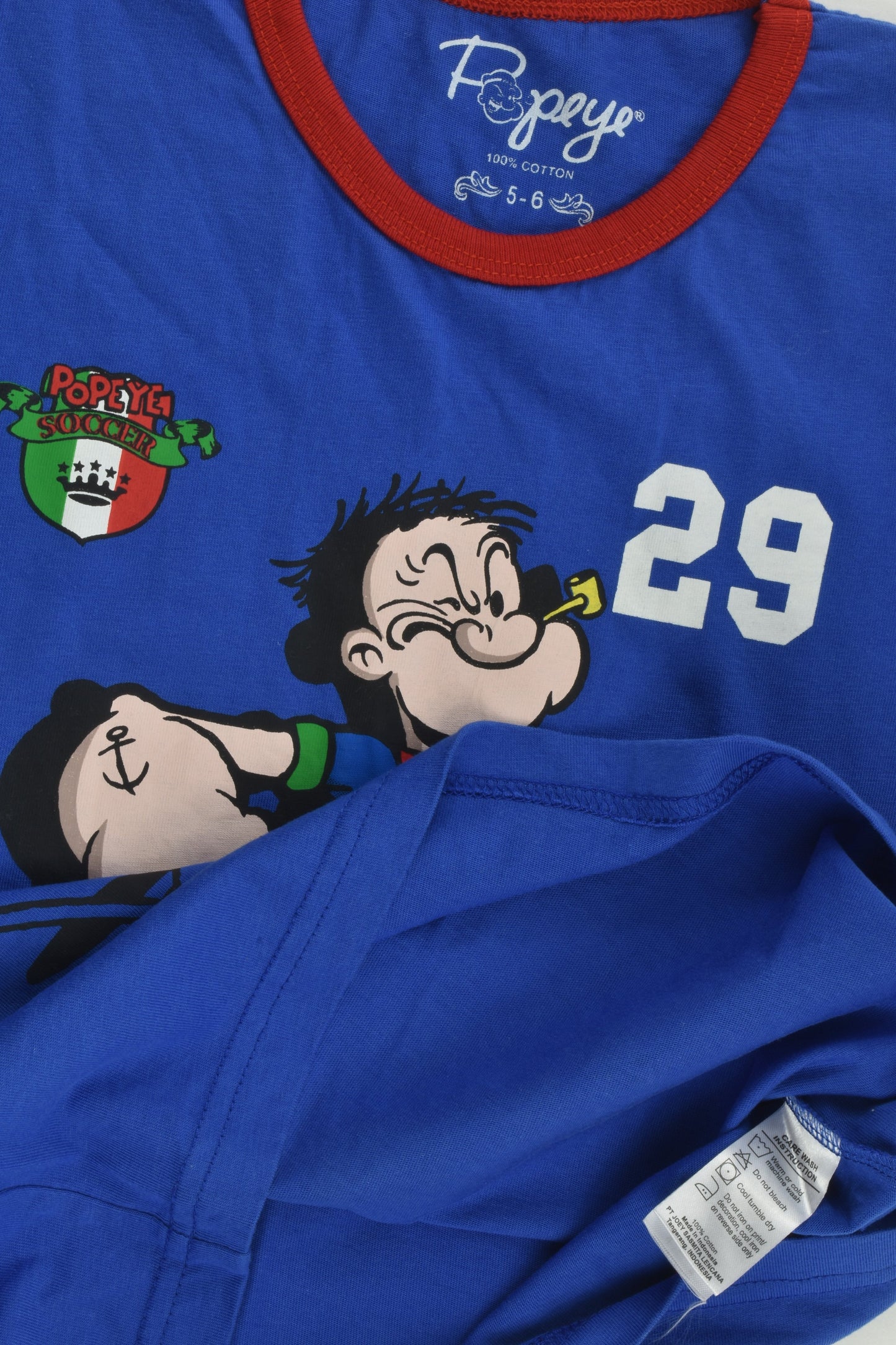 Popeye Size 5-6 Soccer T-shirt