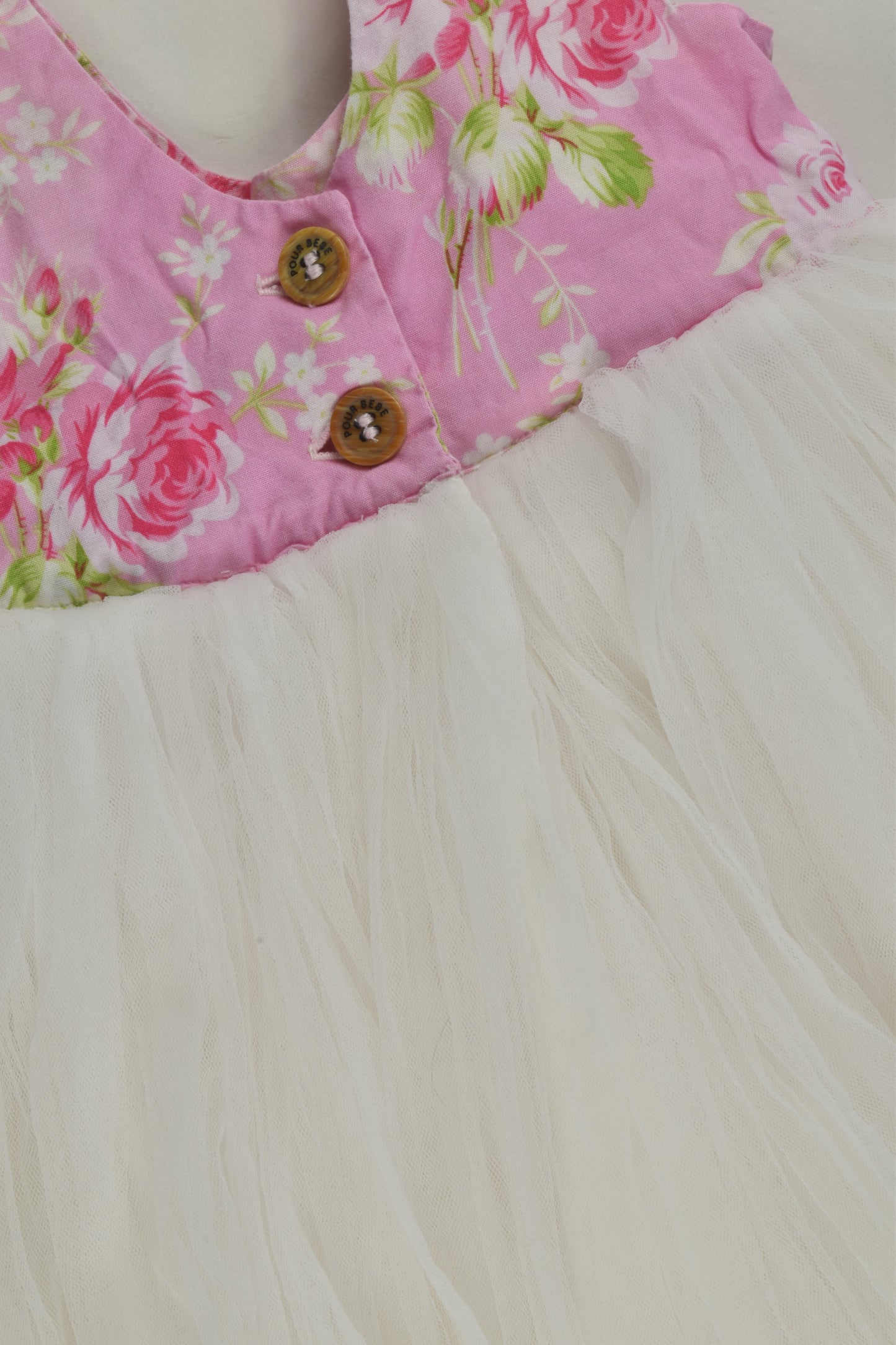 Pour Bebe by Couture Kidz Size 2 Roses Tulle Dress