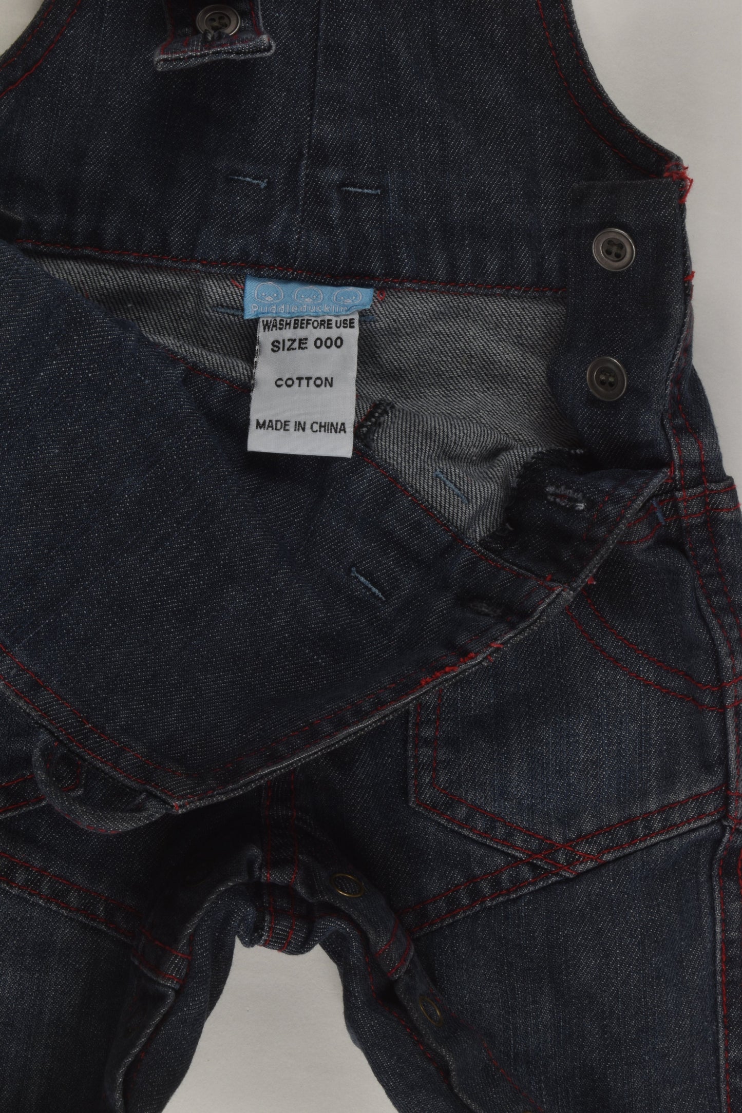 Puddle Ducklings Size 000 Helicopter Denim Overalls