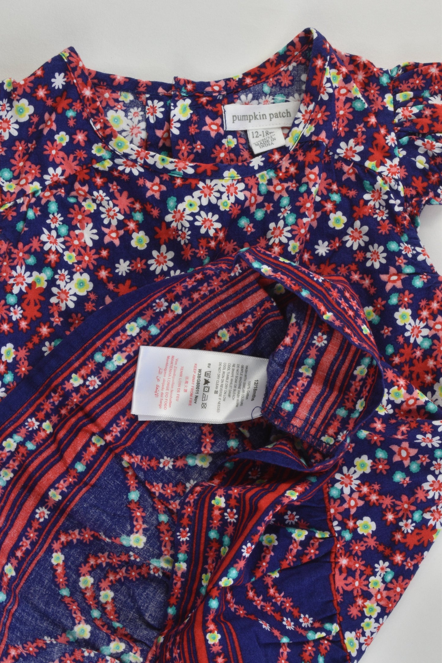Pumpkin Patch Size 1 (12-18 months) Floral Dress