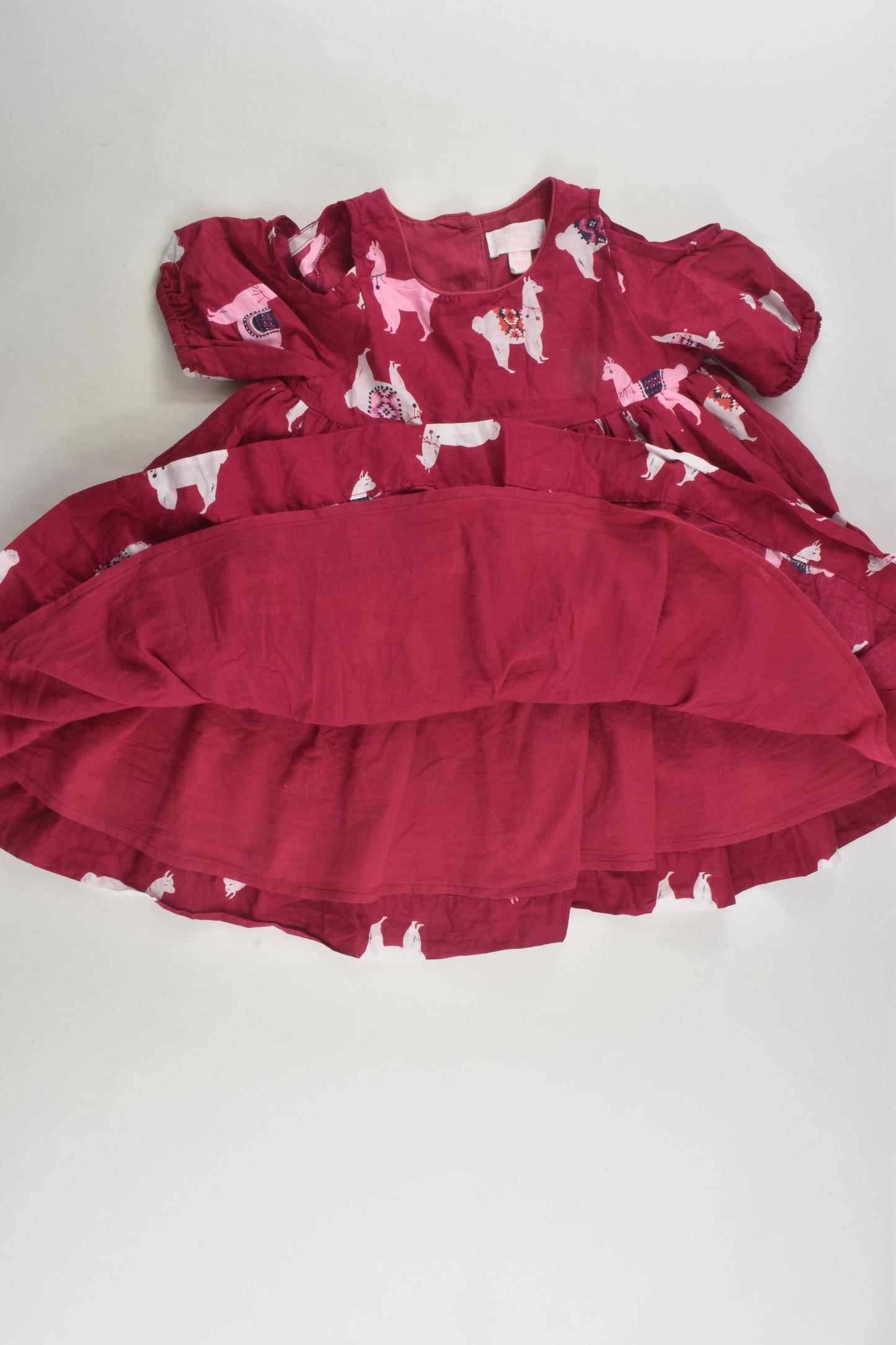 Pumpkin Patch Size 1 Lined Llama Dress