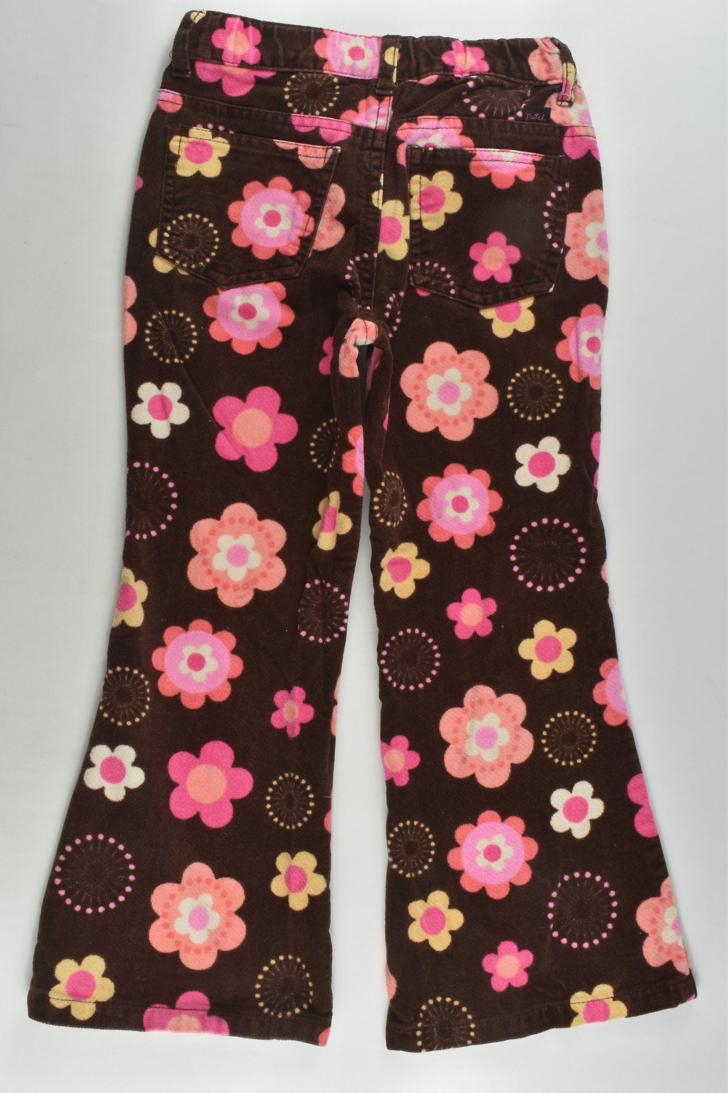 Pumpkin Patch Size 5 Retro Flowers Cord Pants