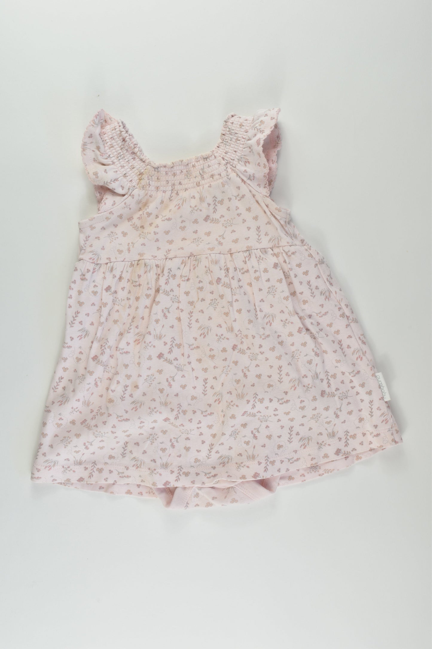 Purebaby Size 0 Dress with Bodysuit Underneath