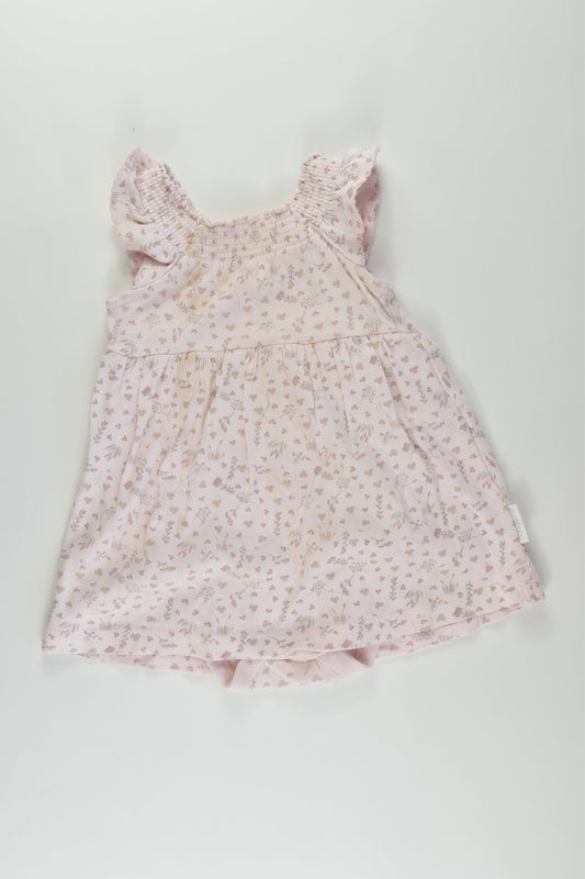 Purebaby Size 0 Dress with Bodysuit Underneath