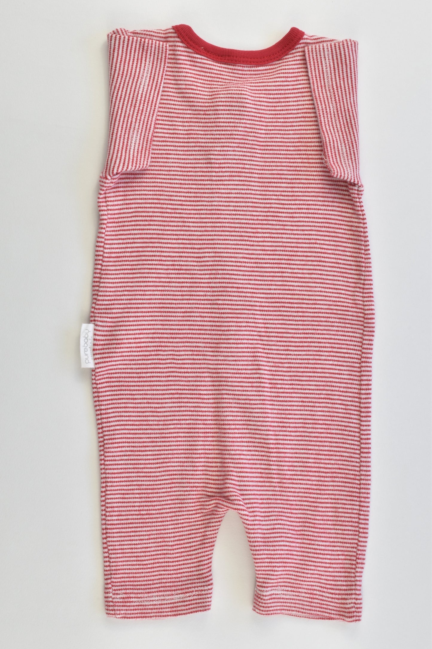 Purebaby Size 000 (0-3 months) Striped Short Romper