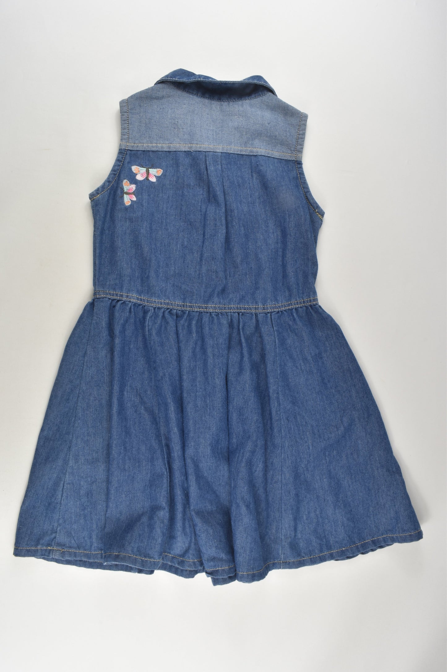 Real Kids Size 7-8 Butterflies and more Denim Dress