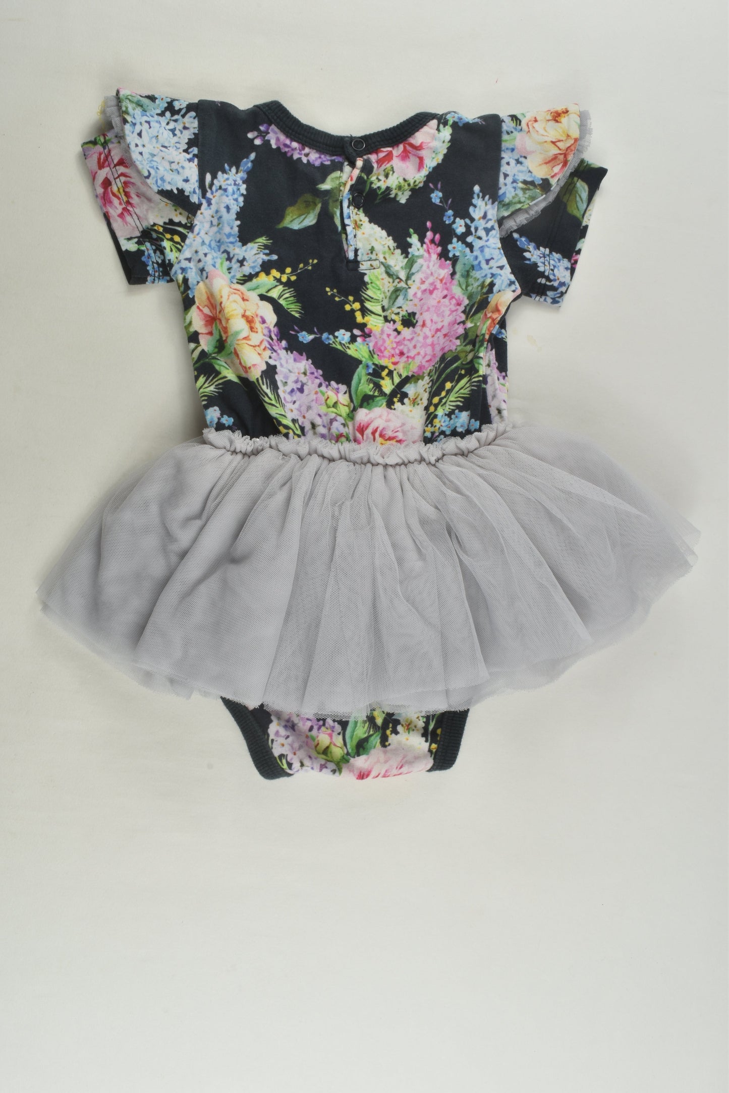 Rock Your Baby Size 0 Floral Tulle Bodysuit