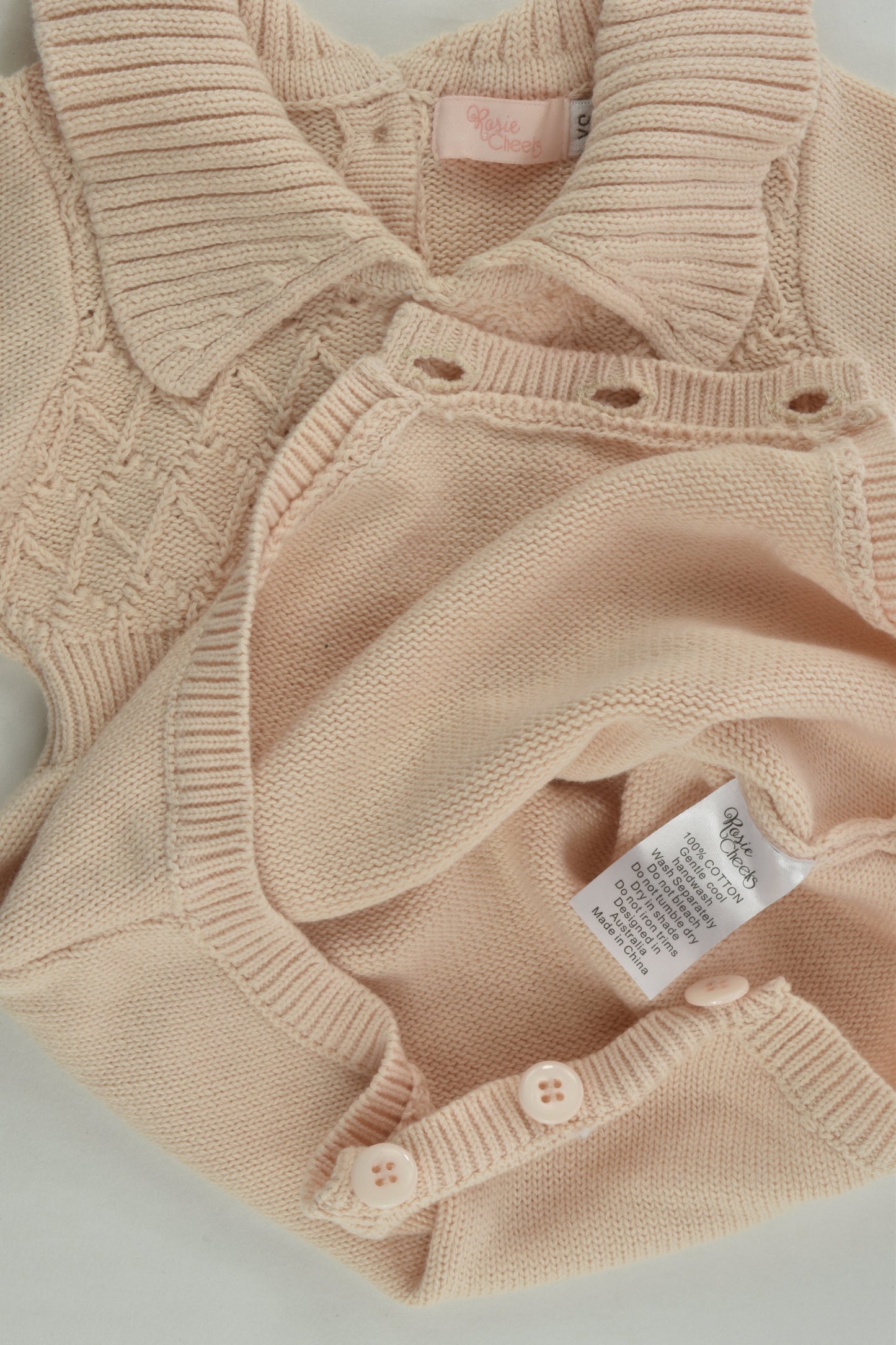 Rosie Cheeks Size 0 Knit Romper