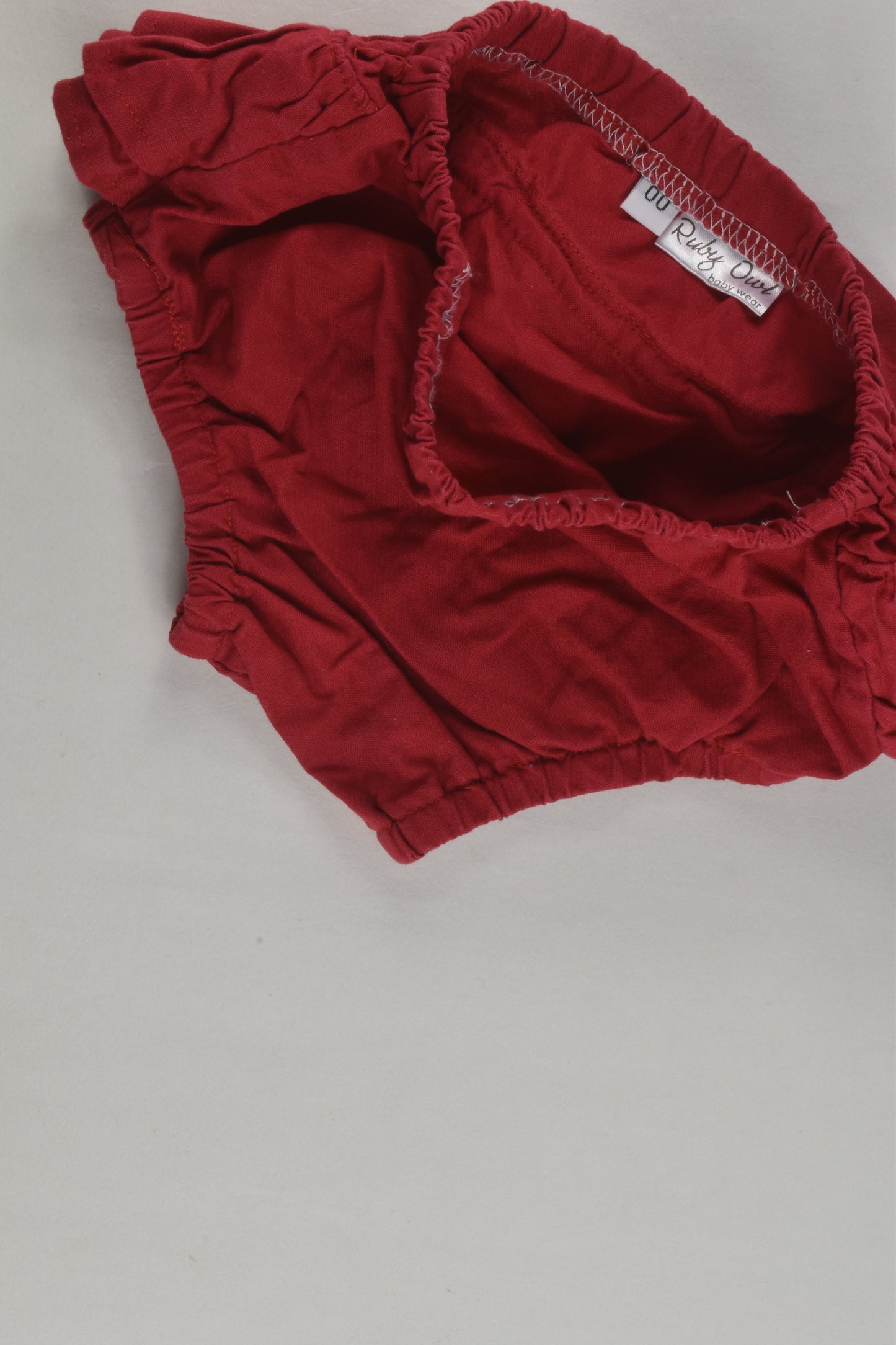 Ruby Owl Size 00 Handmade Ruffle Bloomers