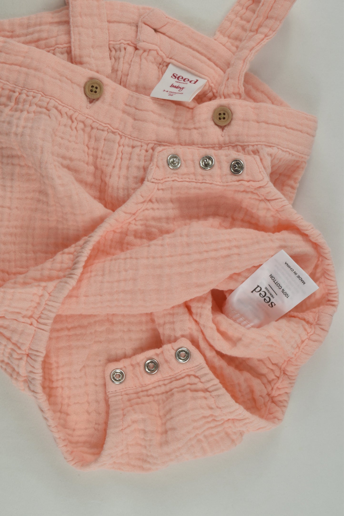 Seed Heritage Size 00 (3-6 months) Muslin Bubble Romper