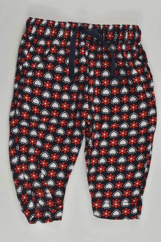 Seed Heritage Size 00 Retro Print Viscose Pants