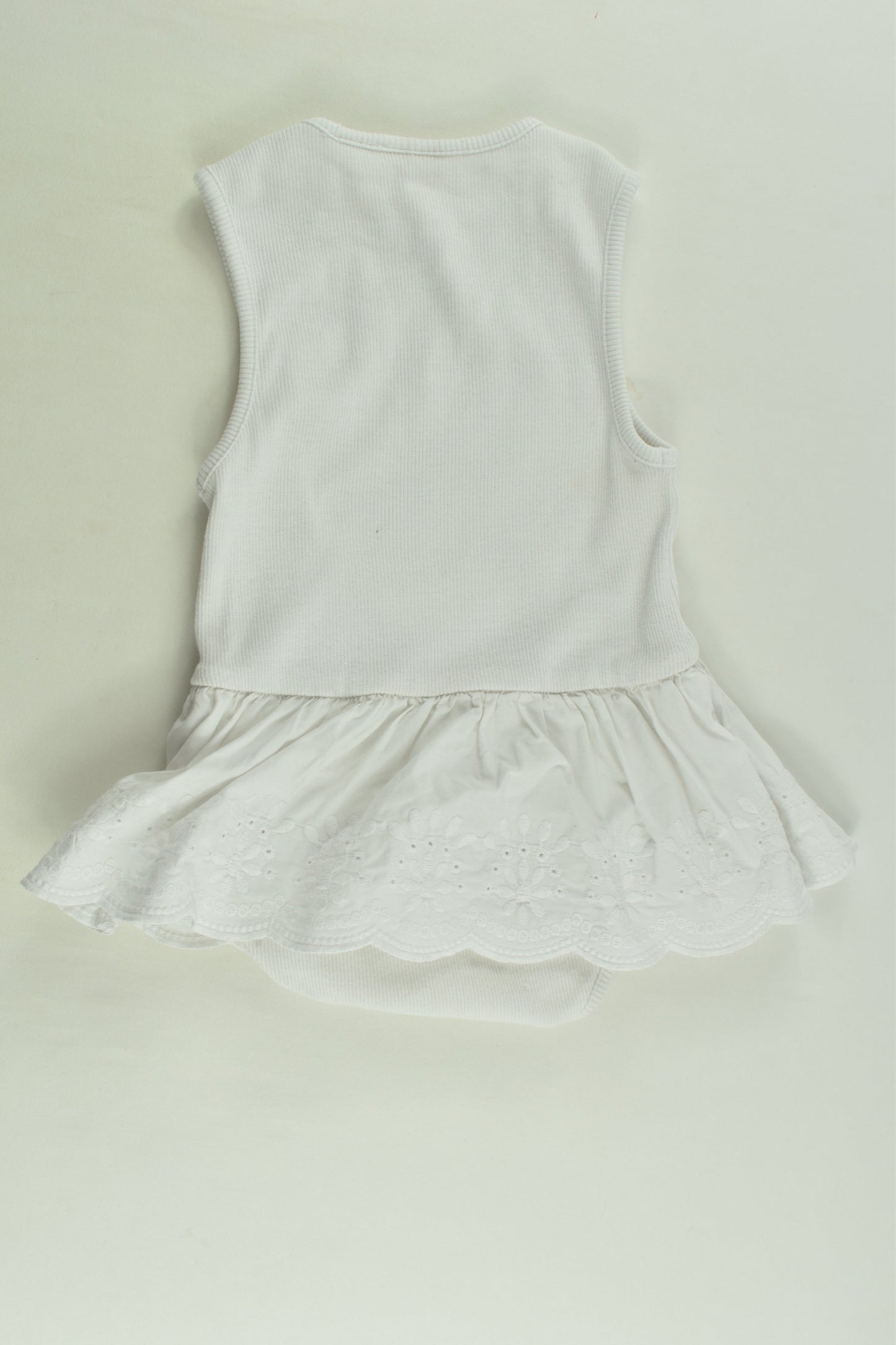 Seed Heritage Size 00 Ribbed Lace Hem Bosysuit