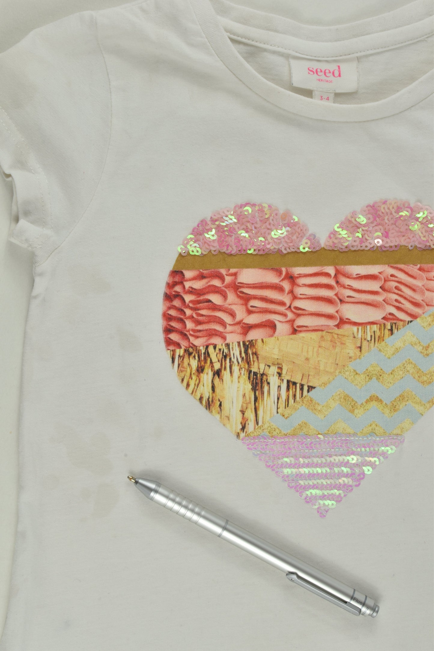 Seed Heritage Size 3-4 Love Heart T-shirt