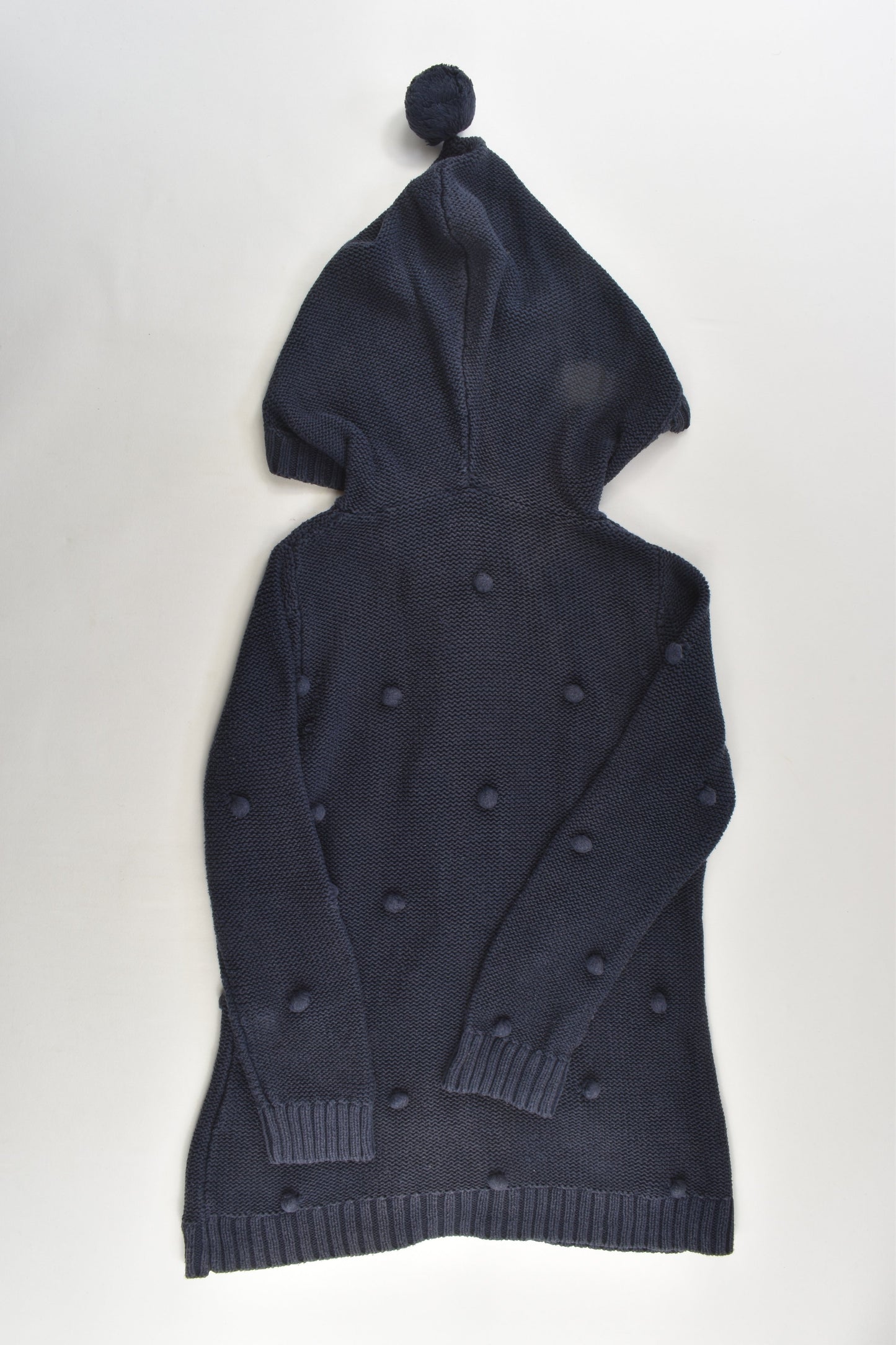 Seed Heritage Size 4-5 Pom Pom Long Hooded Cardigan