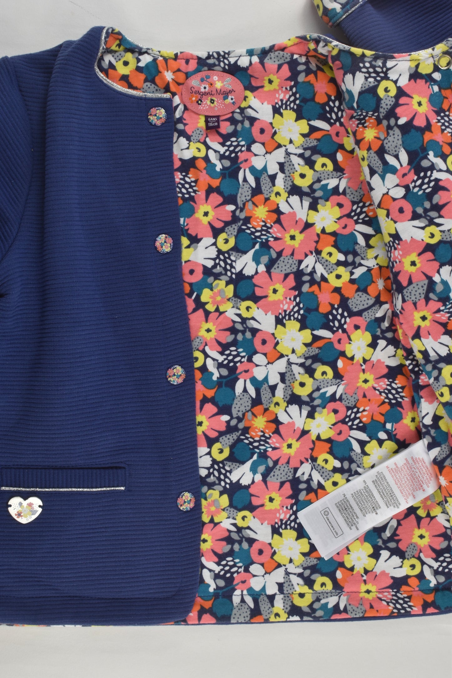 Sergent Major Size 6 (116 cm) Floral Details Jumper