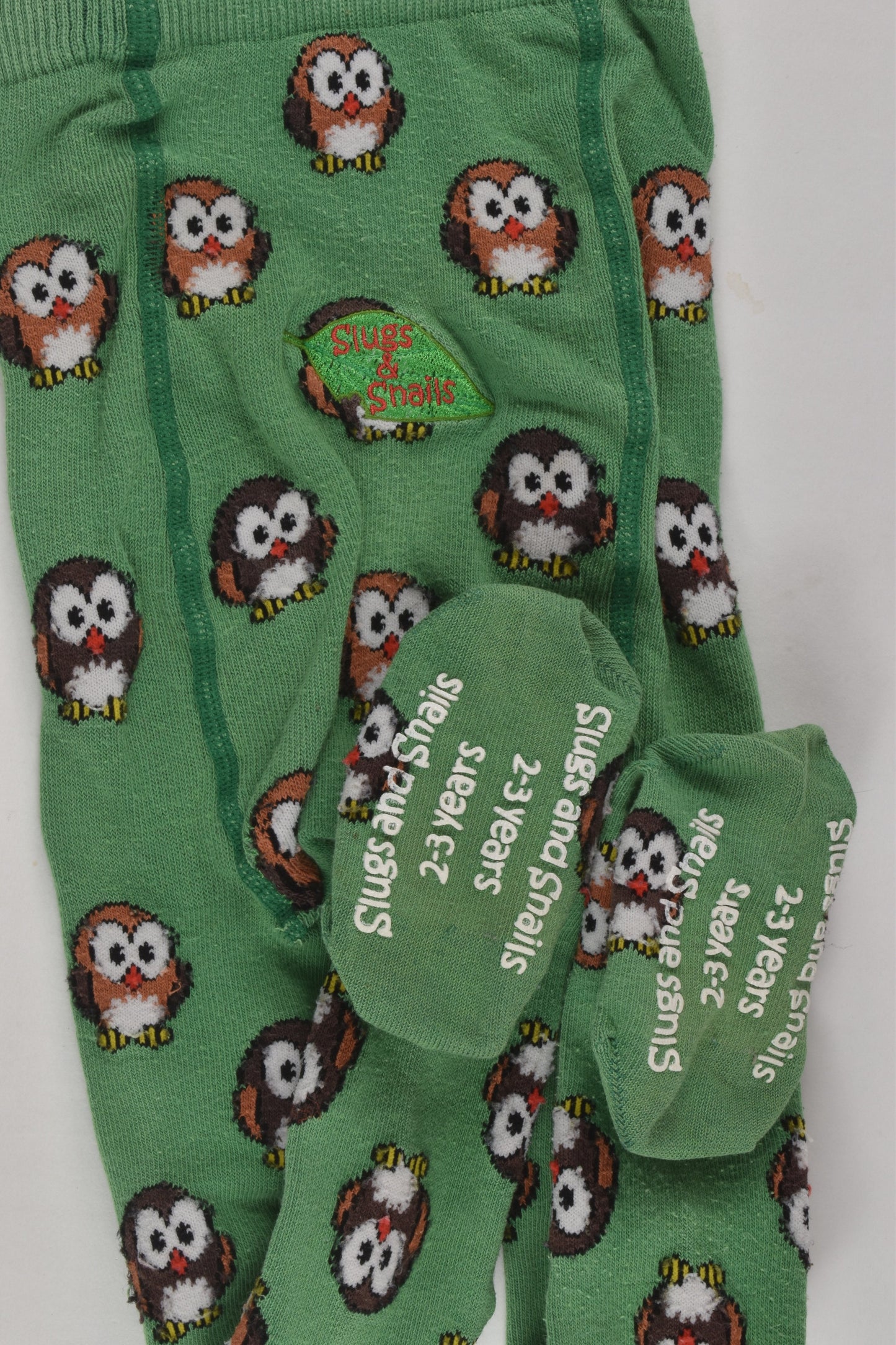Slugs & Snails Size 2-3 Owls Tights