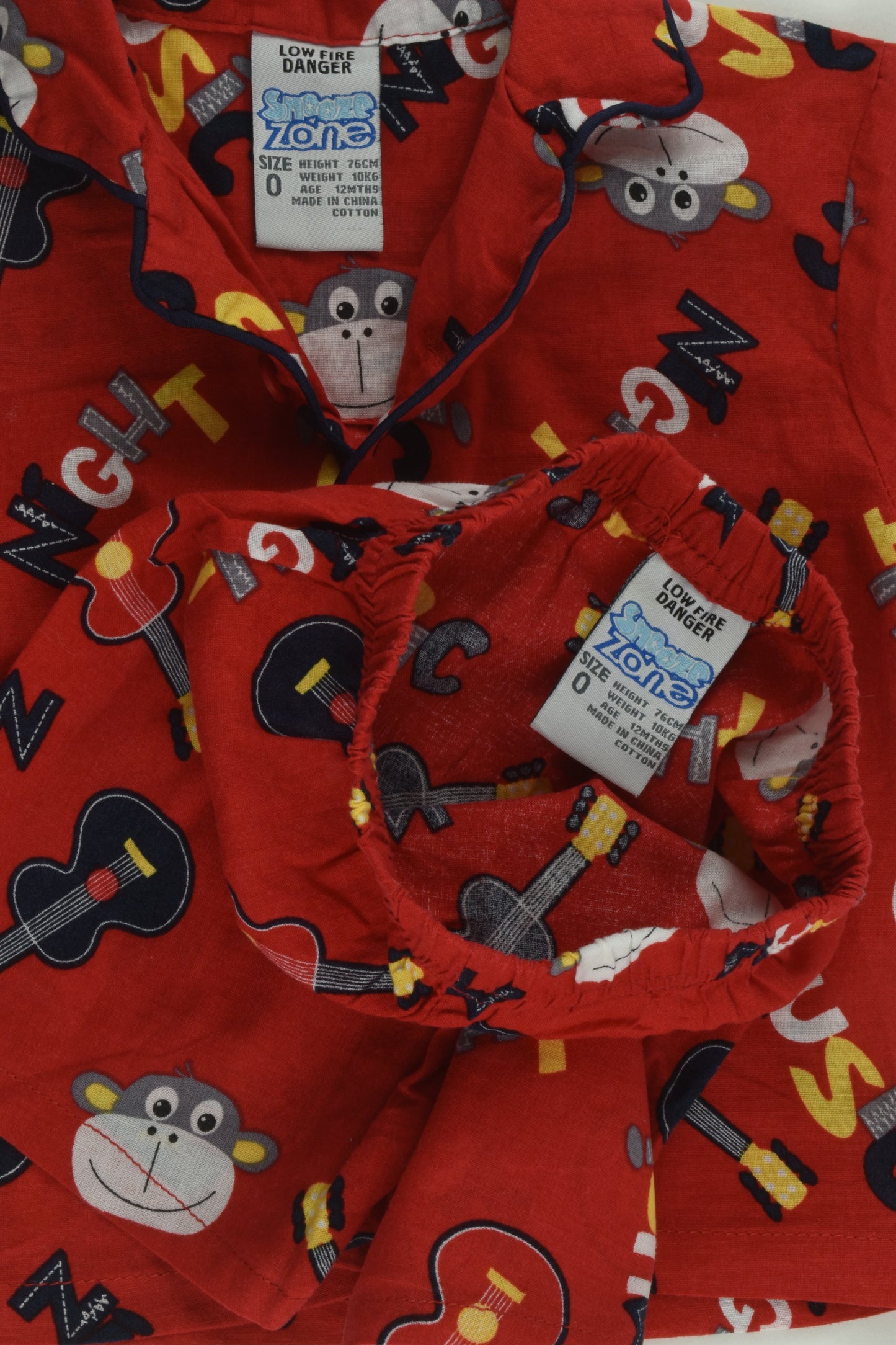 Snooze Zone Size 0 'Music Night' Pyjamas