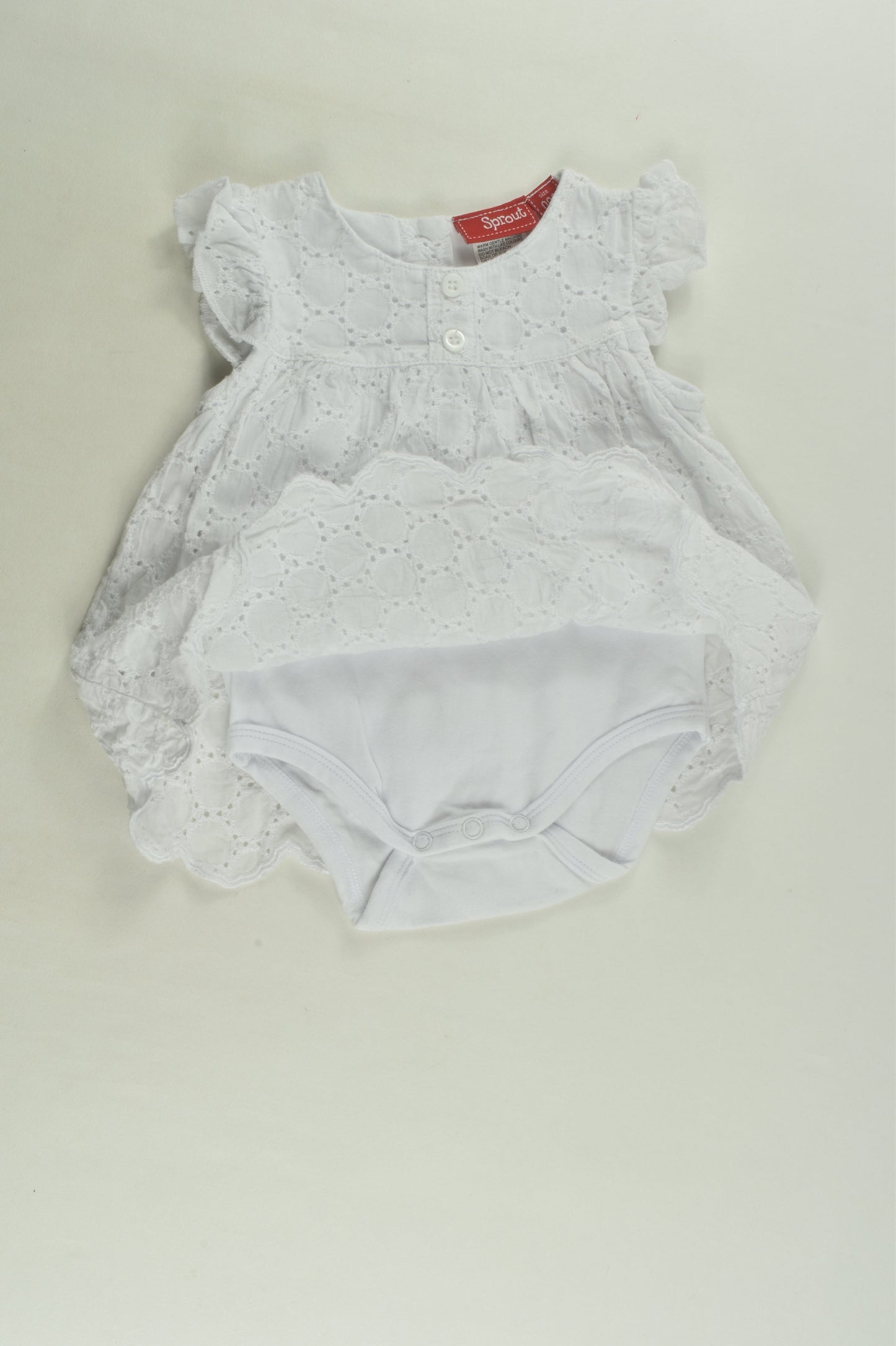 Sprout Size 000 Lace Dress with Bodysuit Underneath
