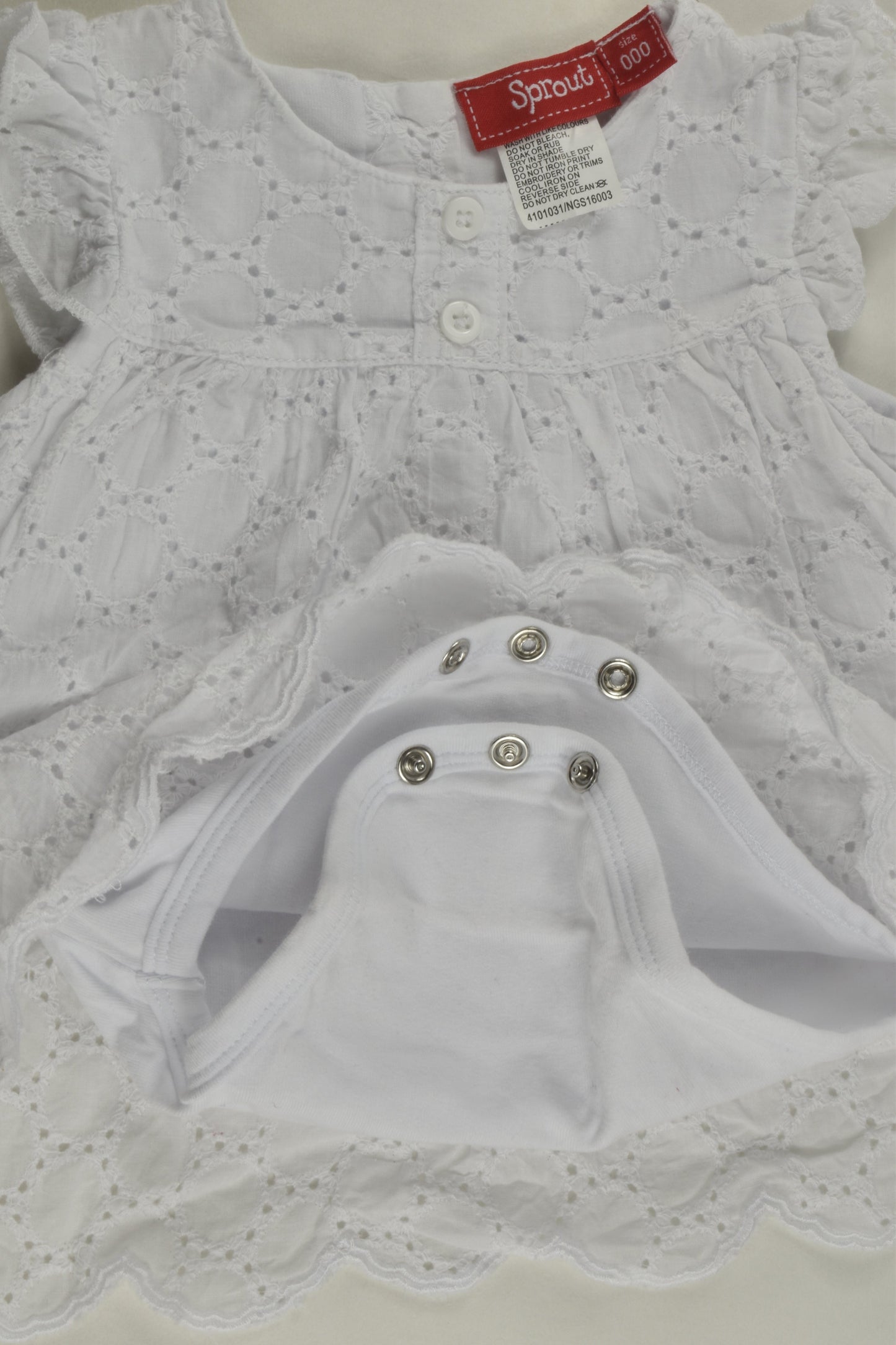 Sprout Size 000 Lace Dress with Bodysuit Underneath