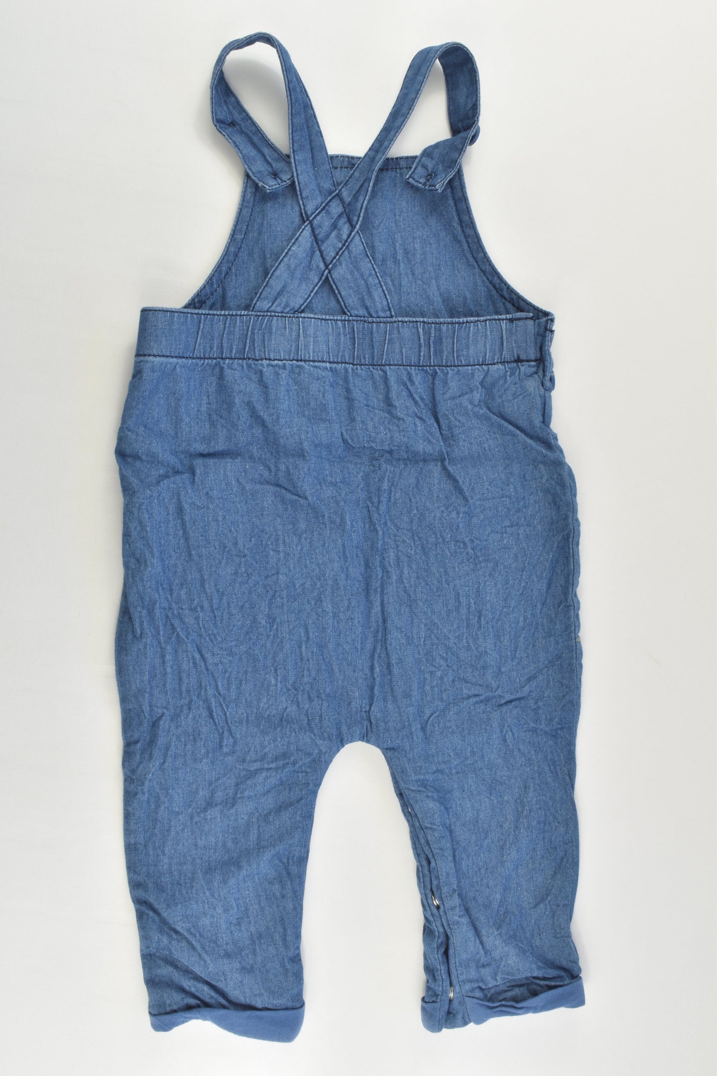 St. Bernard for Dunnes Stores Size 0 (6-9 months) Lined Lightweight Bear Denim Overalls