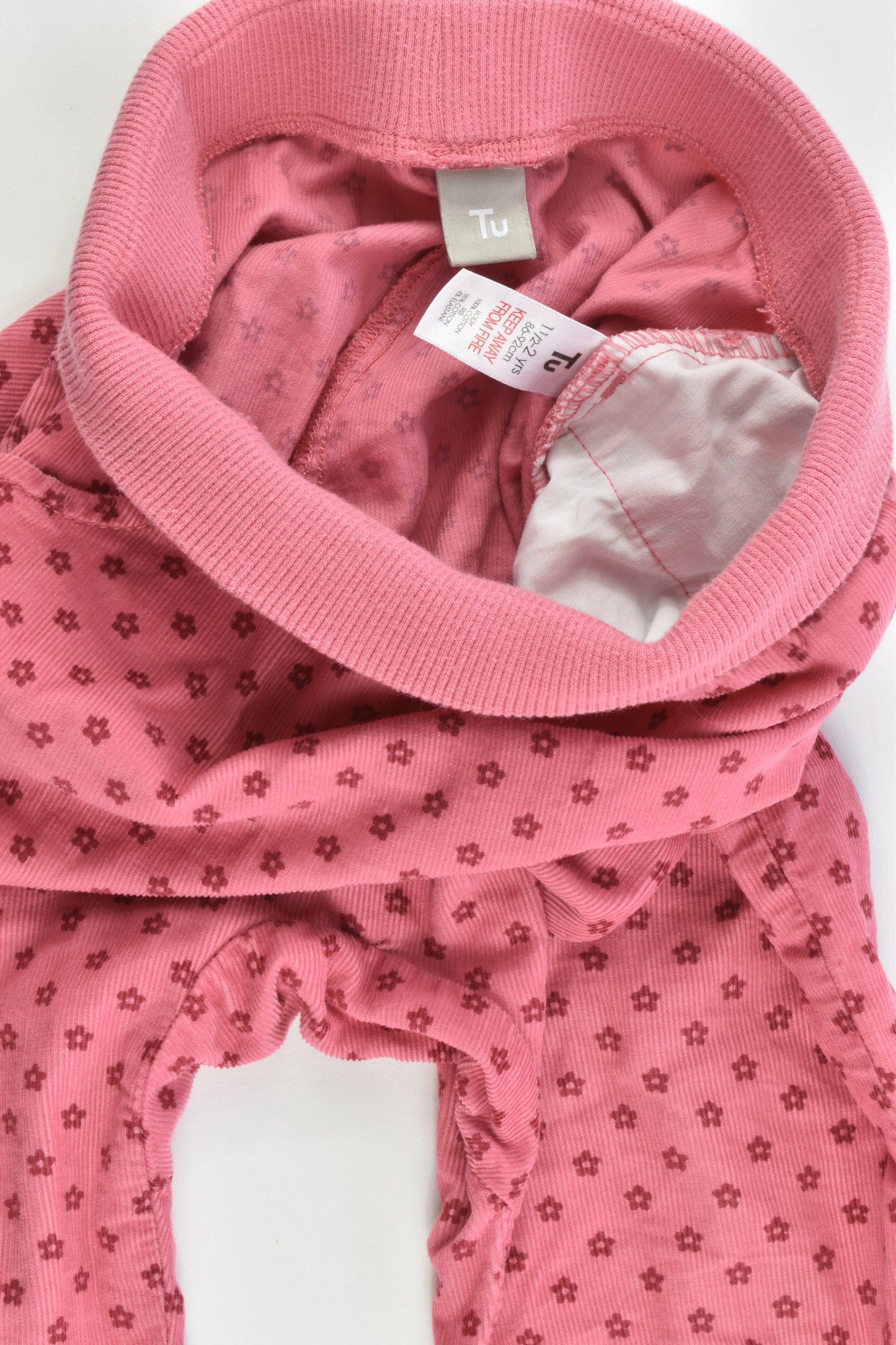 TU Size 1.5-2 years (86-92 cm) Soft Cord Pants
