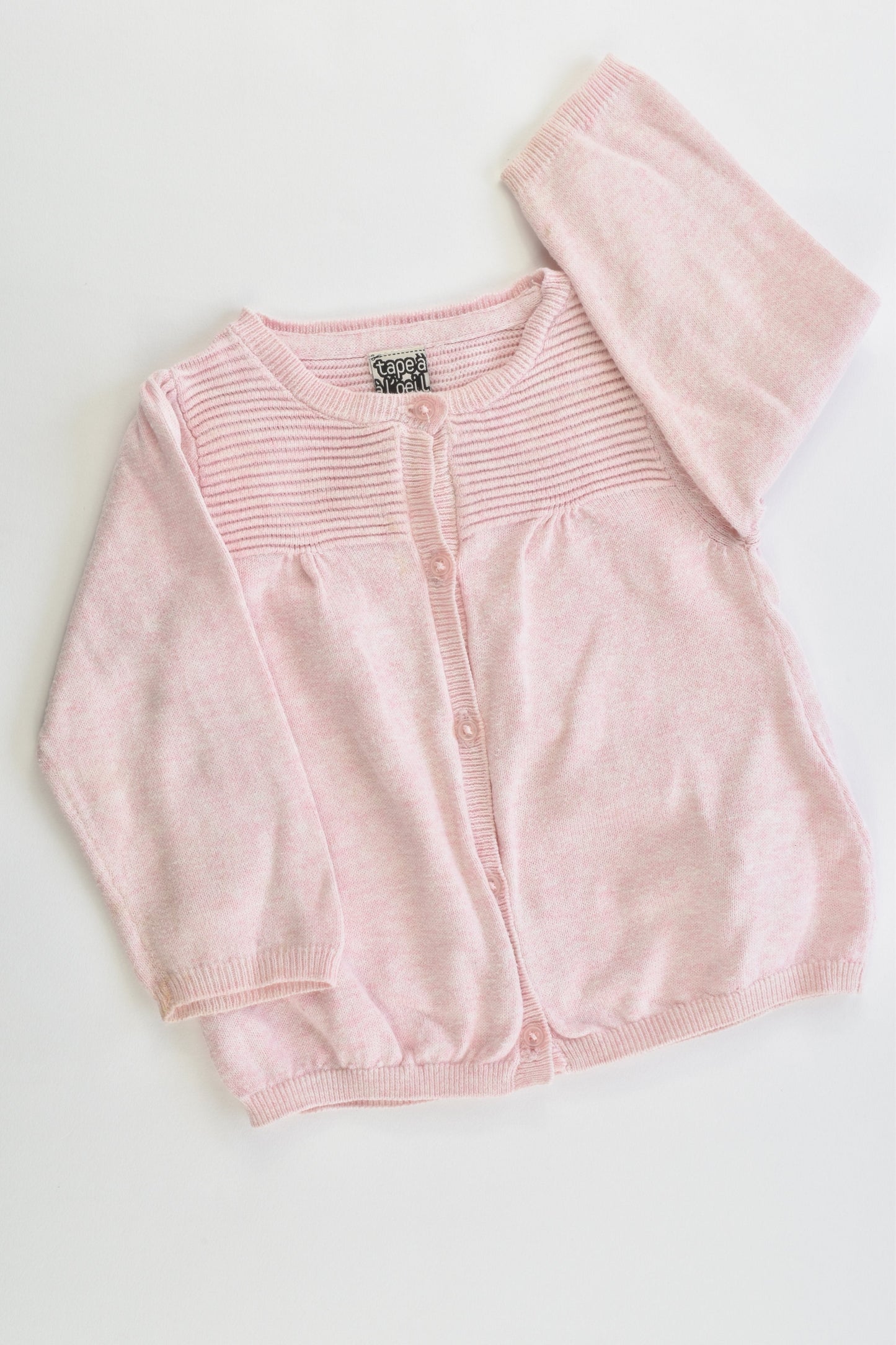Tape à L'Oeil (France) Size 00-0 (6 months, 67 cm) Knitted Cardigan