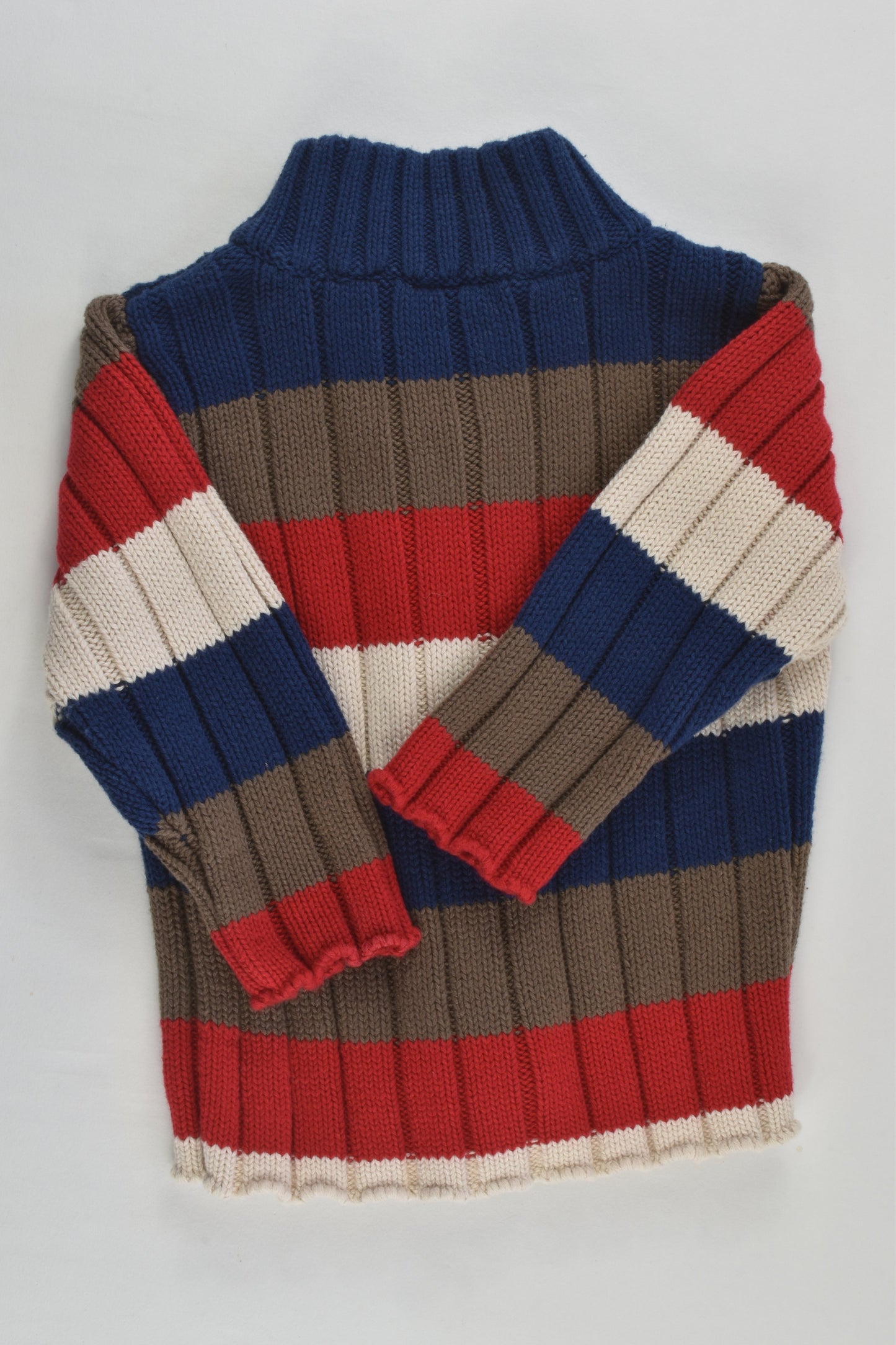Target Size 000 Striped 'Baby Club' Knitted Zip Jumper