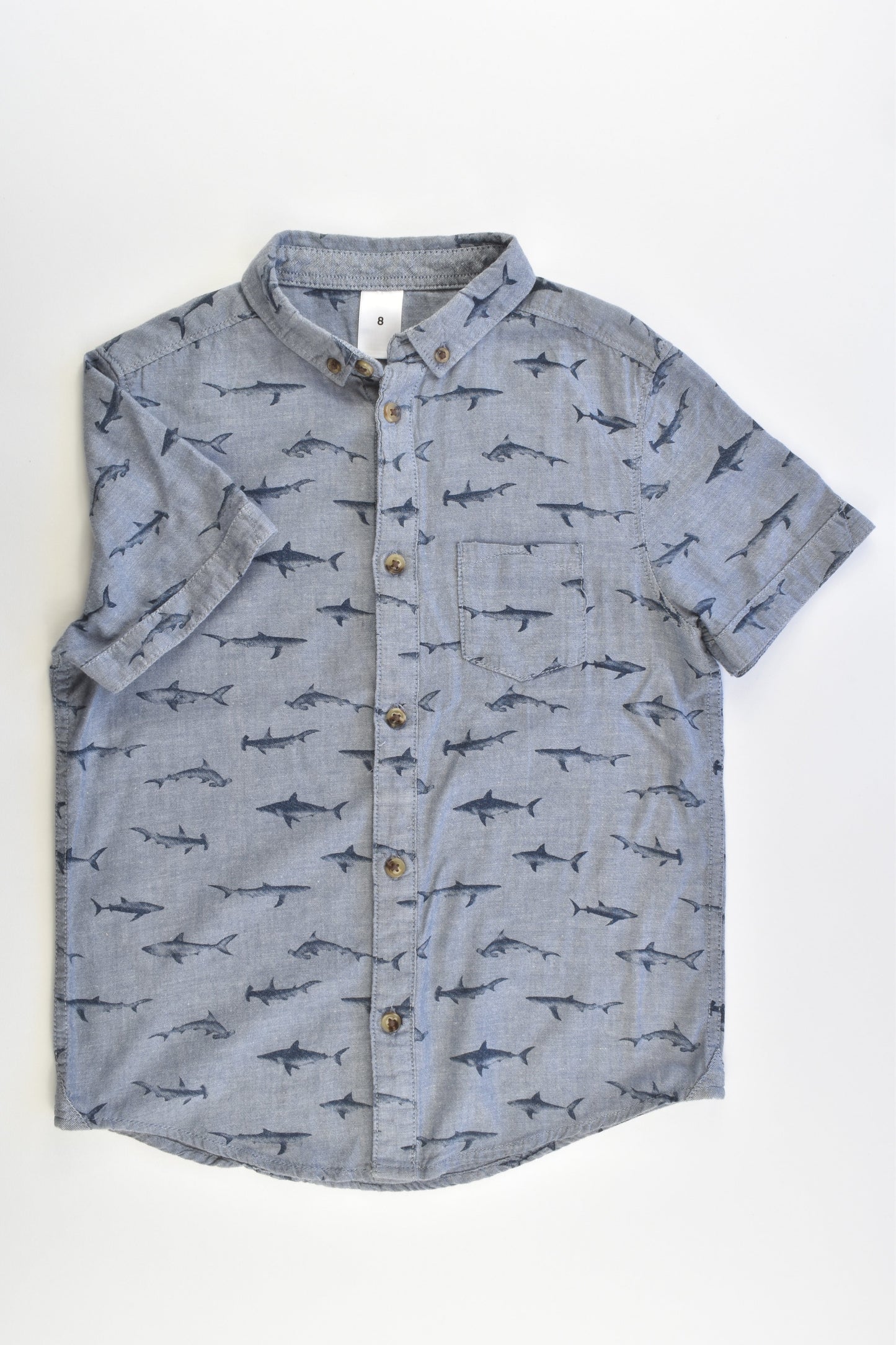 Target Size 8 Sharks Collared Shirt