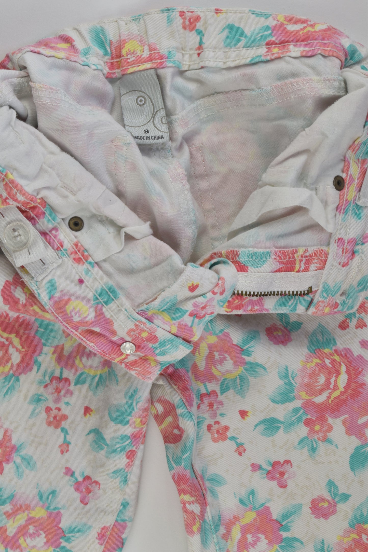 Target Size 9 Floral Denim Pants