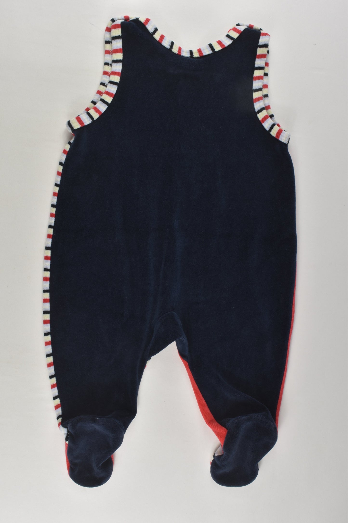 Teddy Sensiono Size 00 (62/68 cm) Footed Velour Overalls