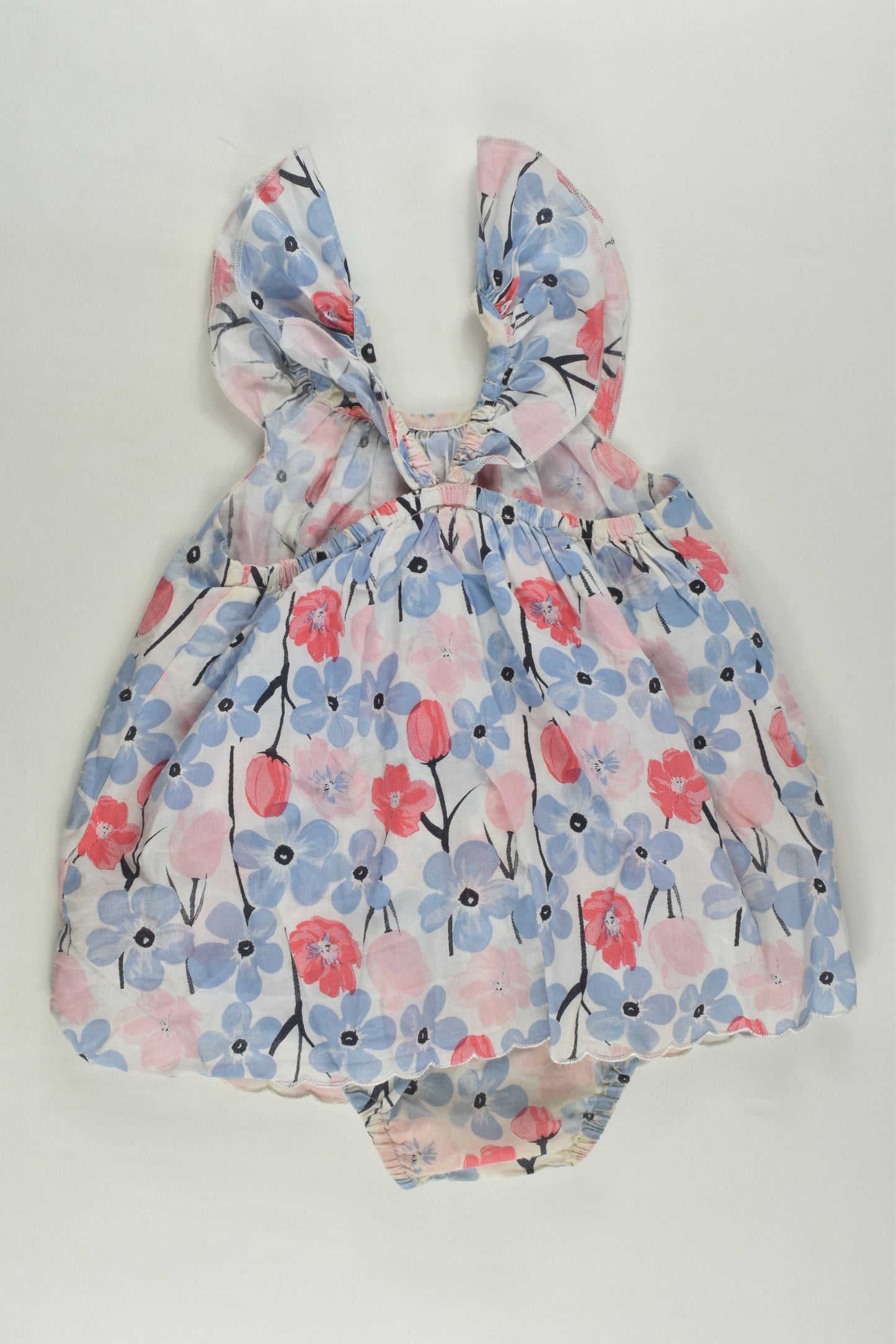 Teeny Weeny Size 1 Floral Dress with Bodysuit Underneath