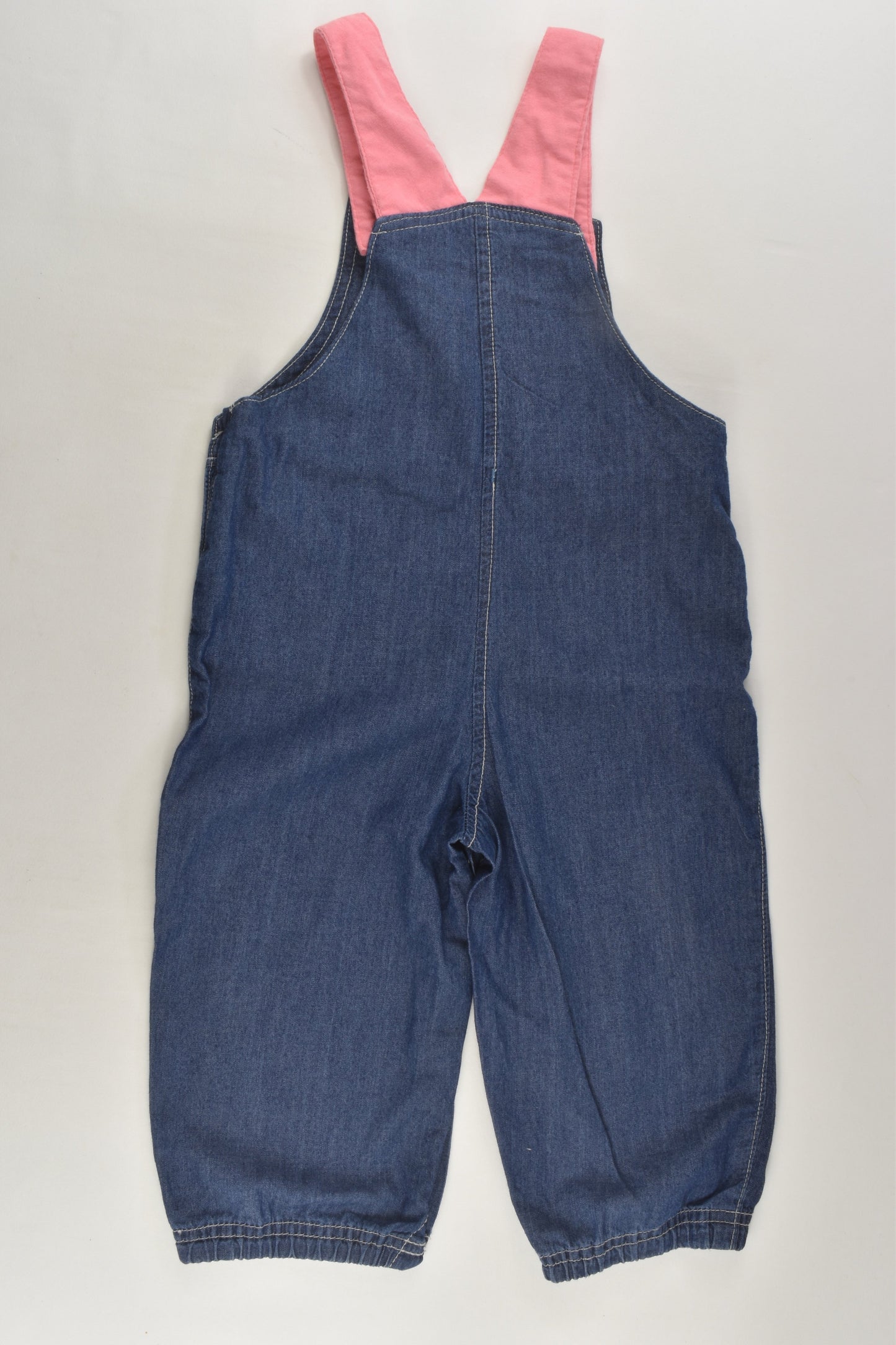 Tiny Little Wonders Size 1 Cat Lightweight Denim Overalls