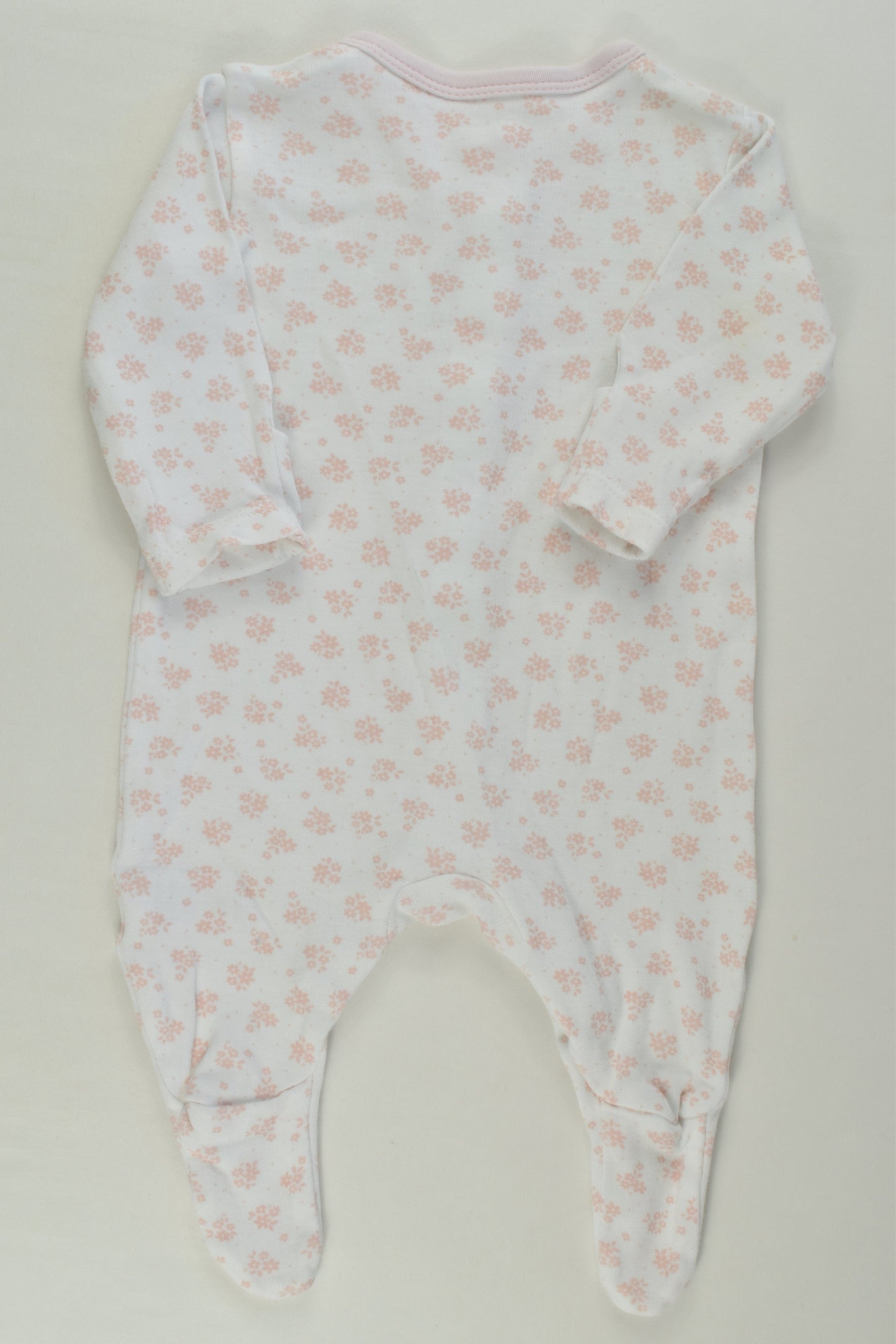 Tu Size 0000 (50 cm) Floral Footed Romper