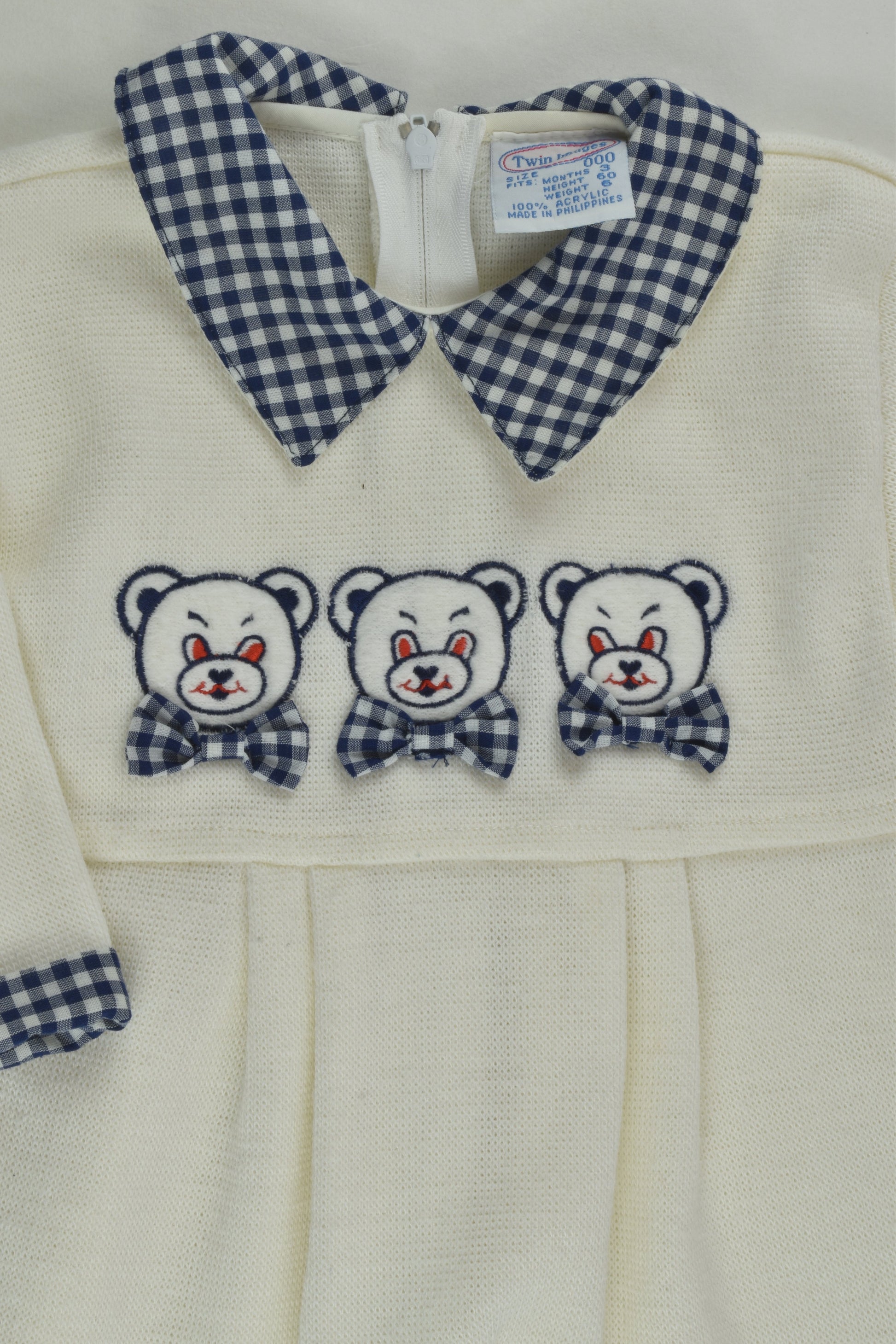 Twin Images Size 000 Vintage Knit Romper