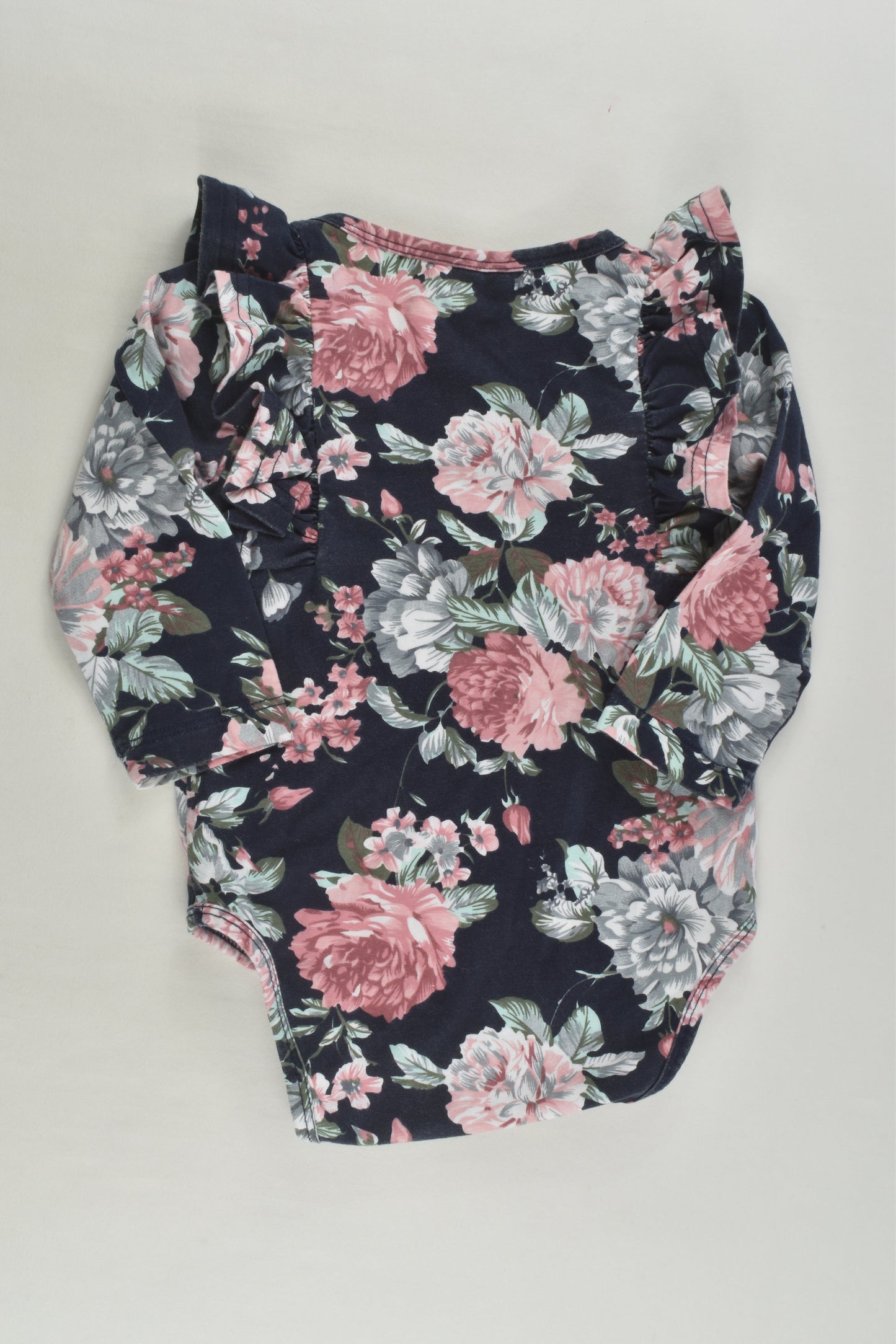 With Love For Kids Size 1 Floral Ruffle Bodysuit