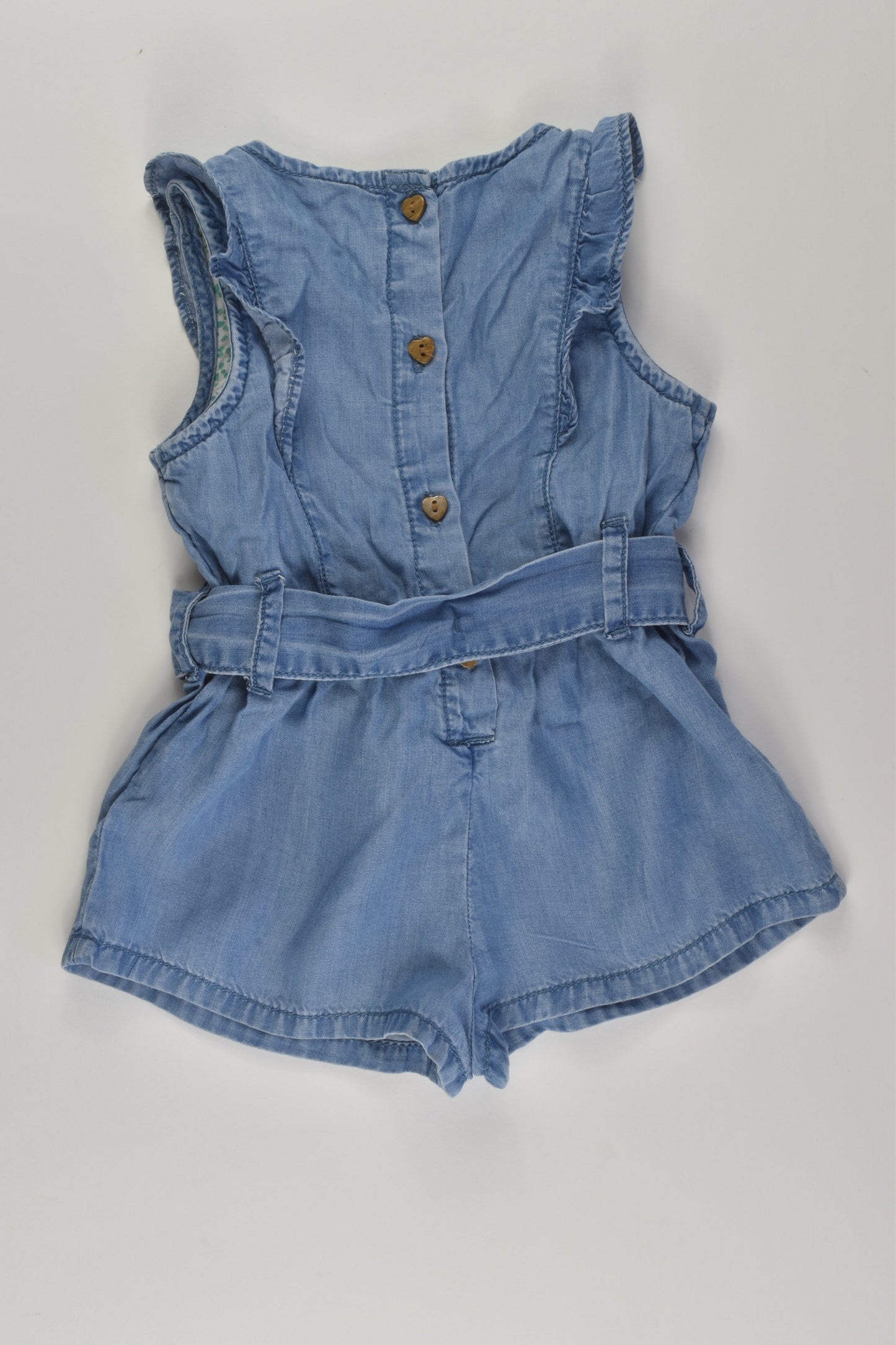 Zara Size 0 Short Denim Romper
