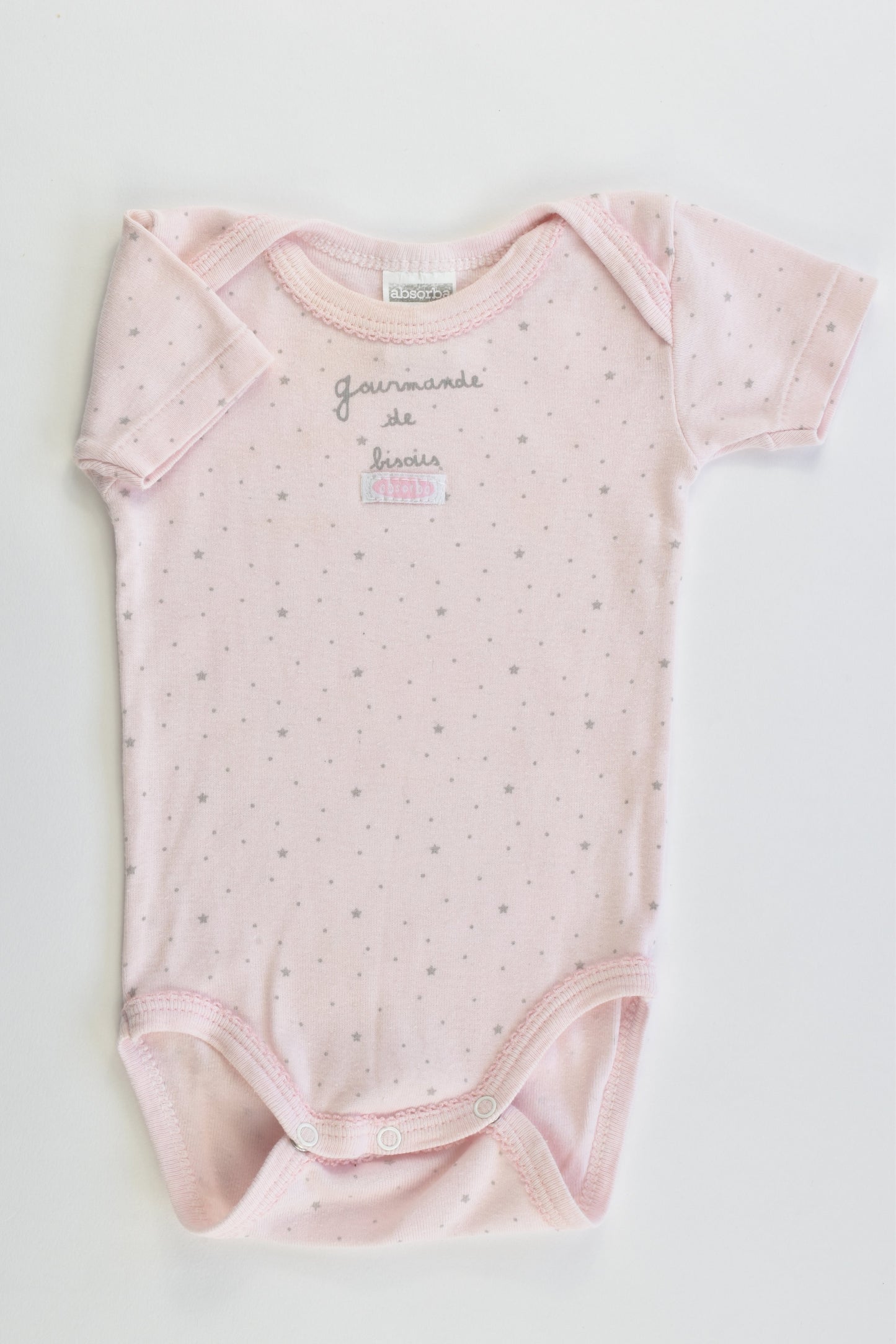 Absorba (France) Size 000 (3 months, 60 cm) Stars Bodysuit