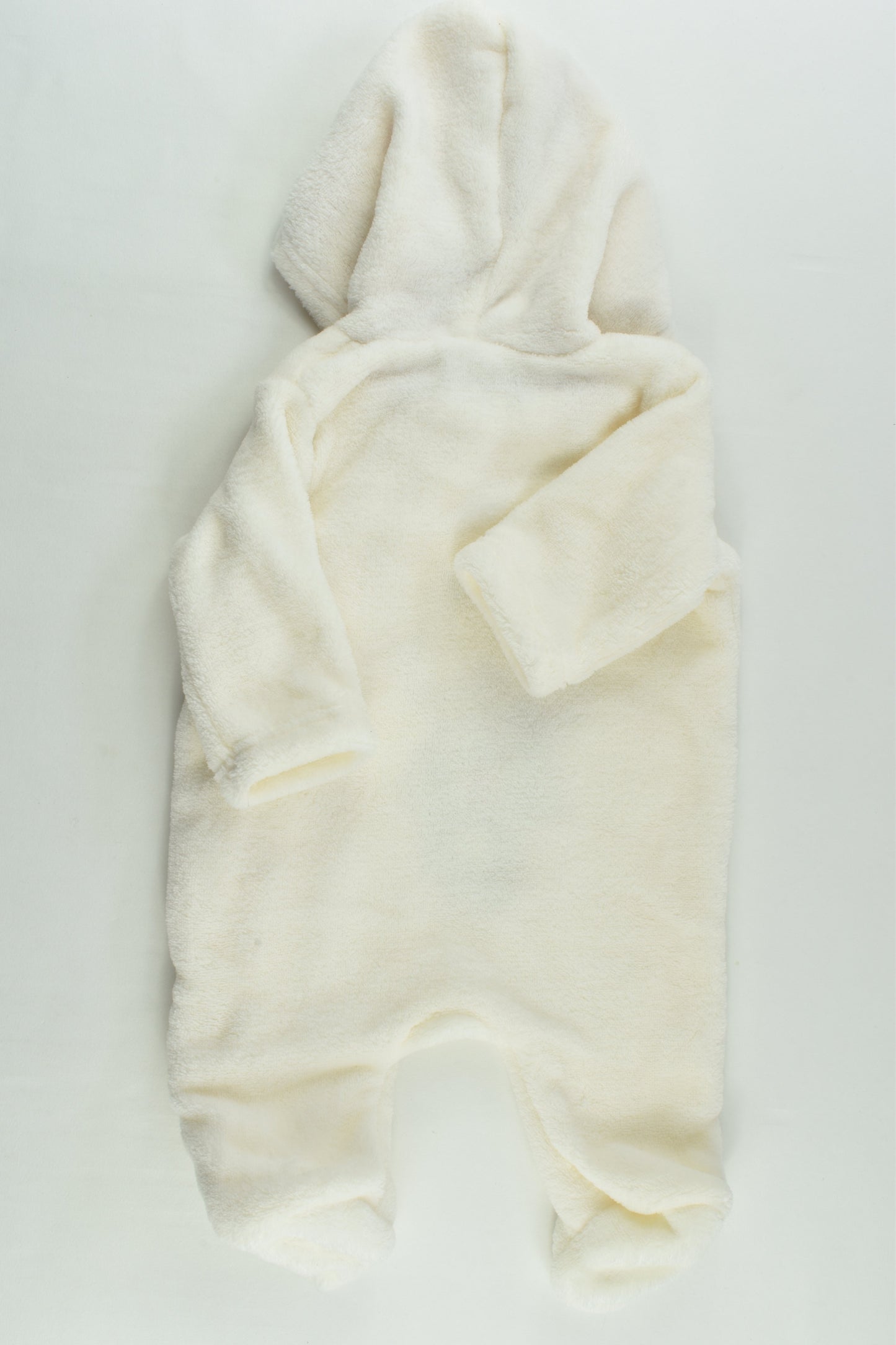 Akerman Baby Company Size 0000 Fluffy Teddy Bear Pramsuit
