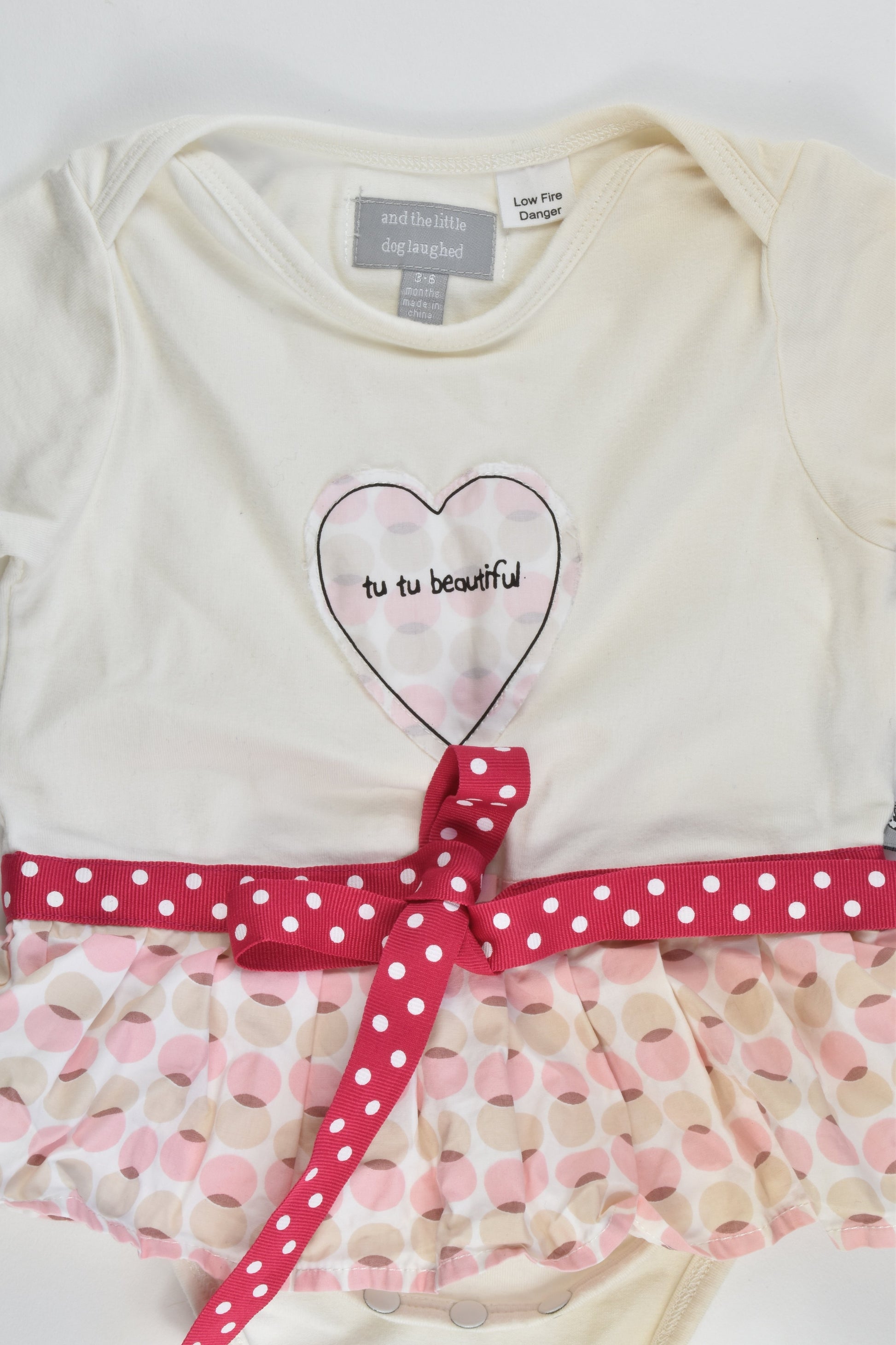 And The Little Dog Laughed Size 3-6 months Romper