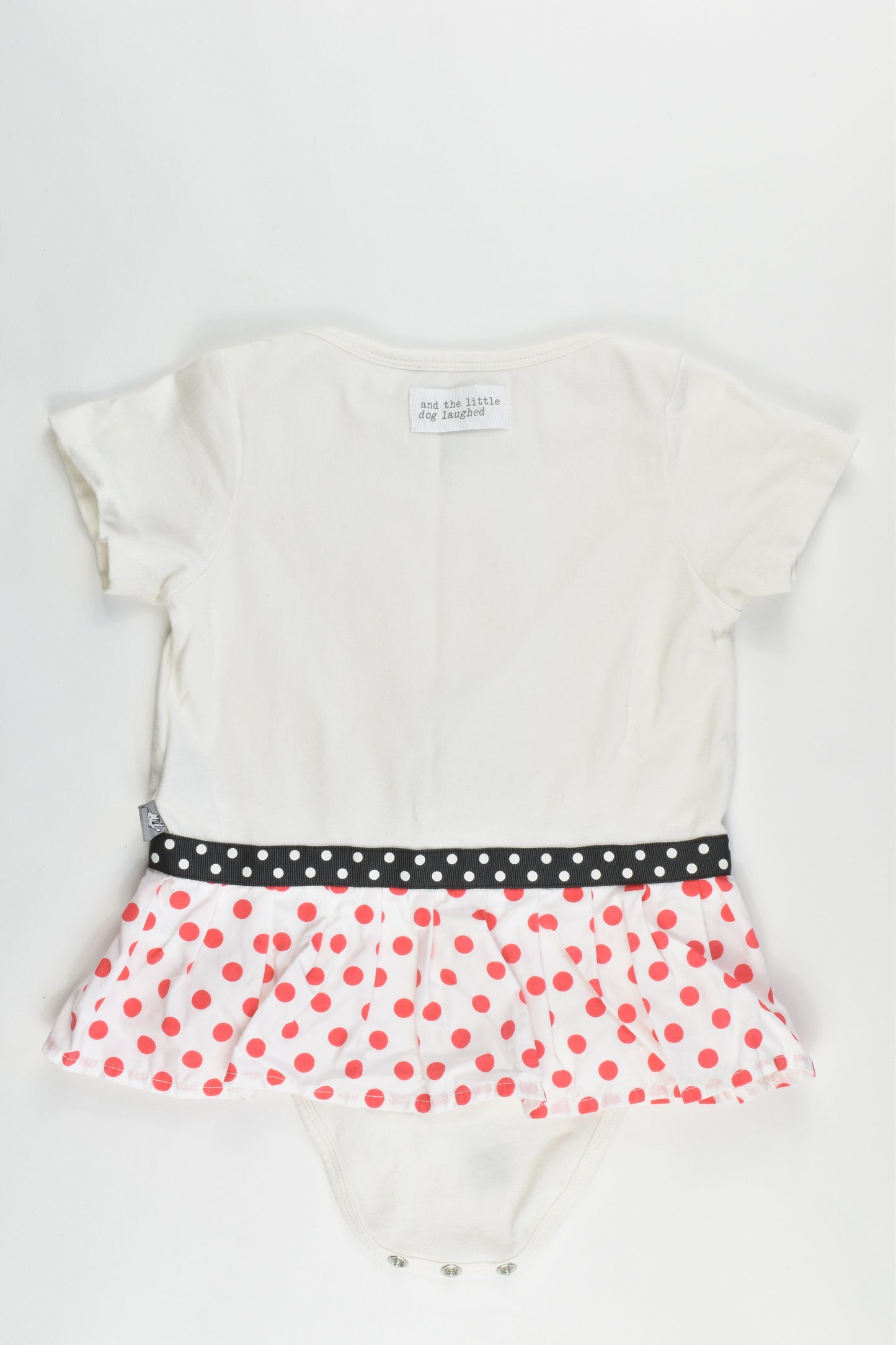 And The Little Dog Laughed Size 6-12 months Romper