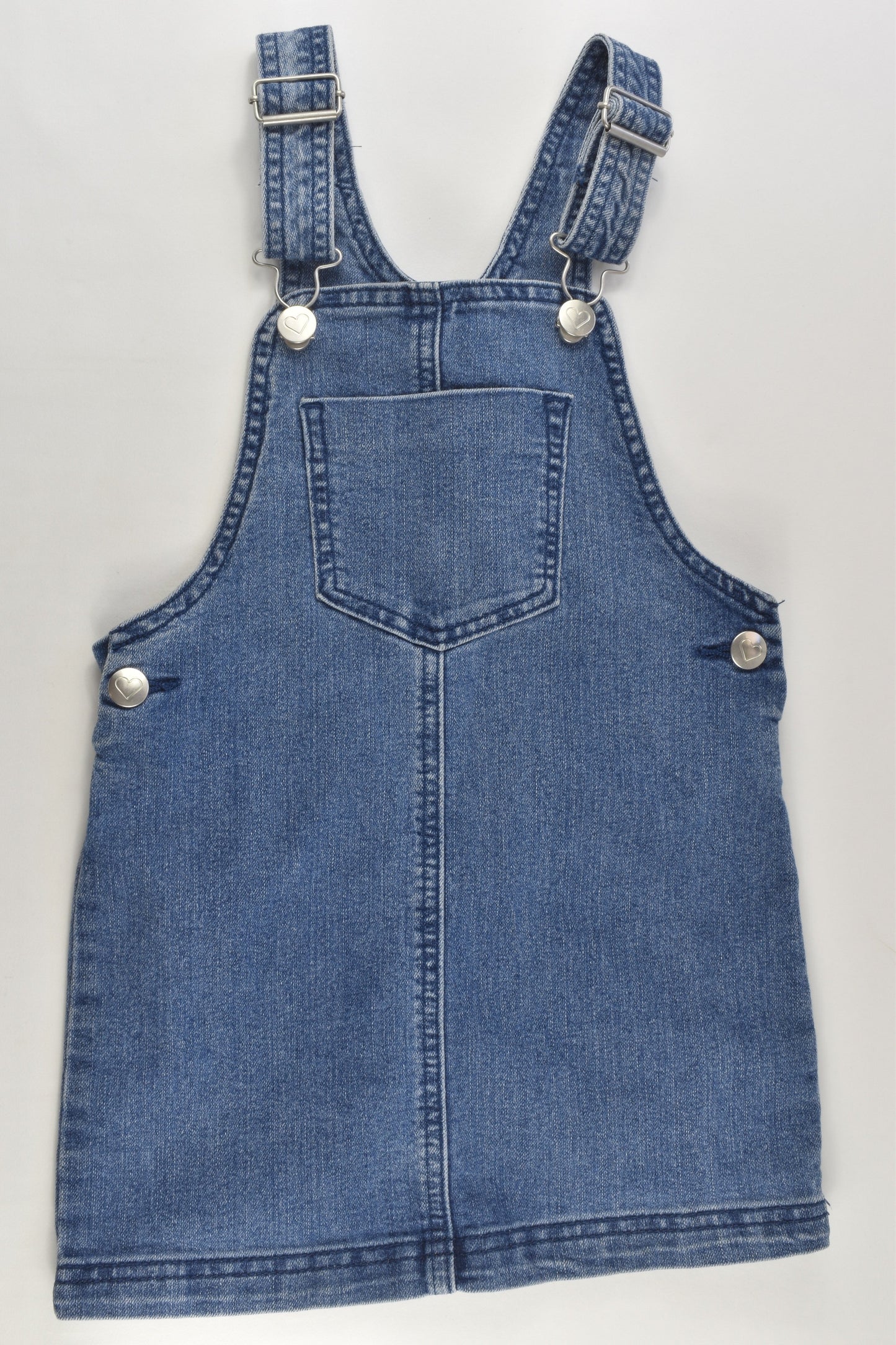 Anko Size 4 Stretchy Denim Pinafore Dress