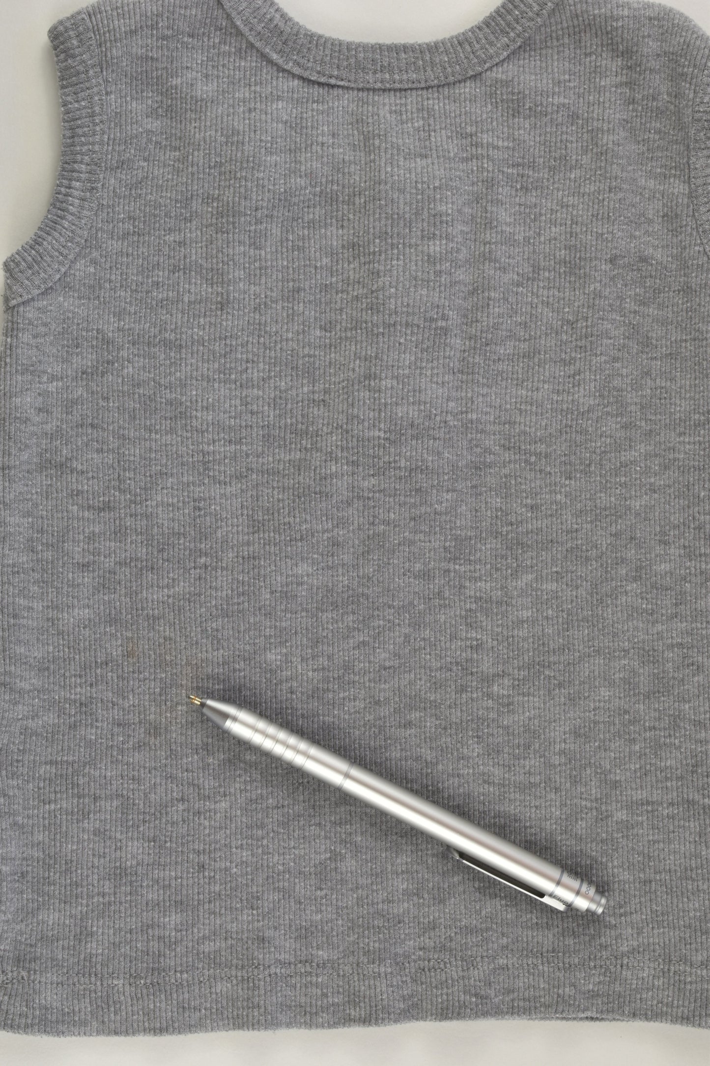 Aster & Oak Organic (AU) Size 1 Grey Henley Tank Top