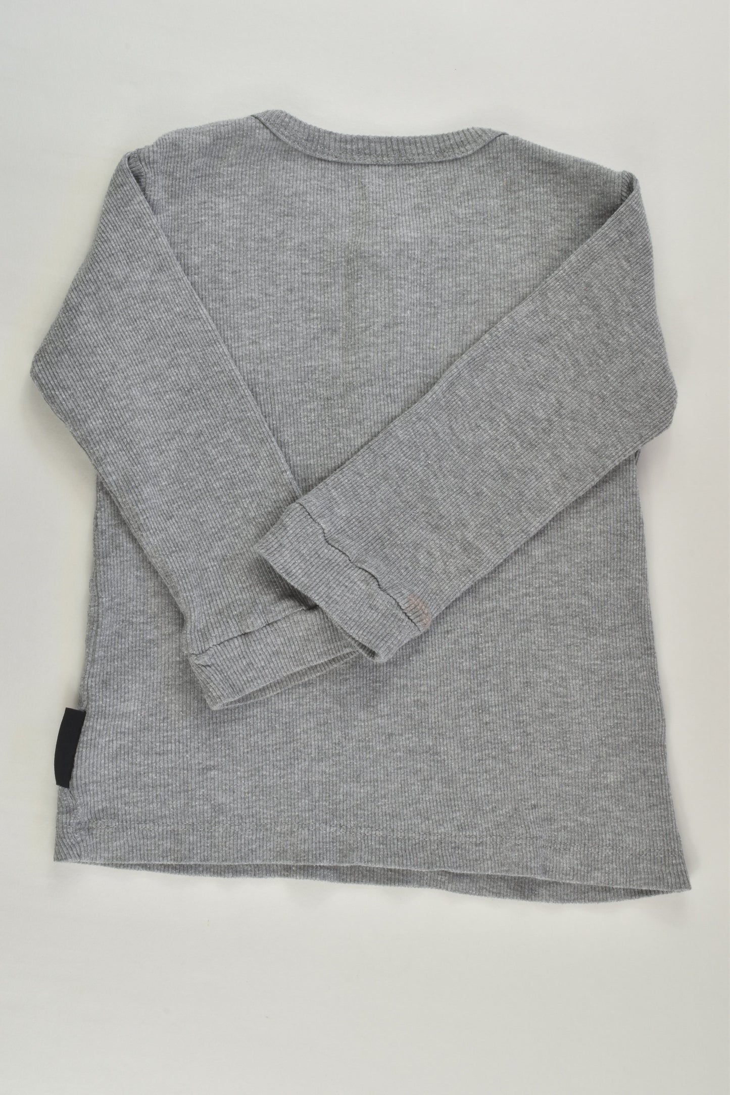 Aster & Oak Organic (AU) Size 2 Grey Henley Top
