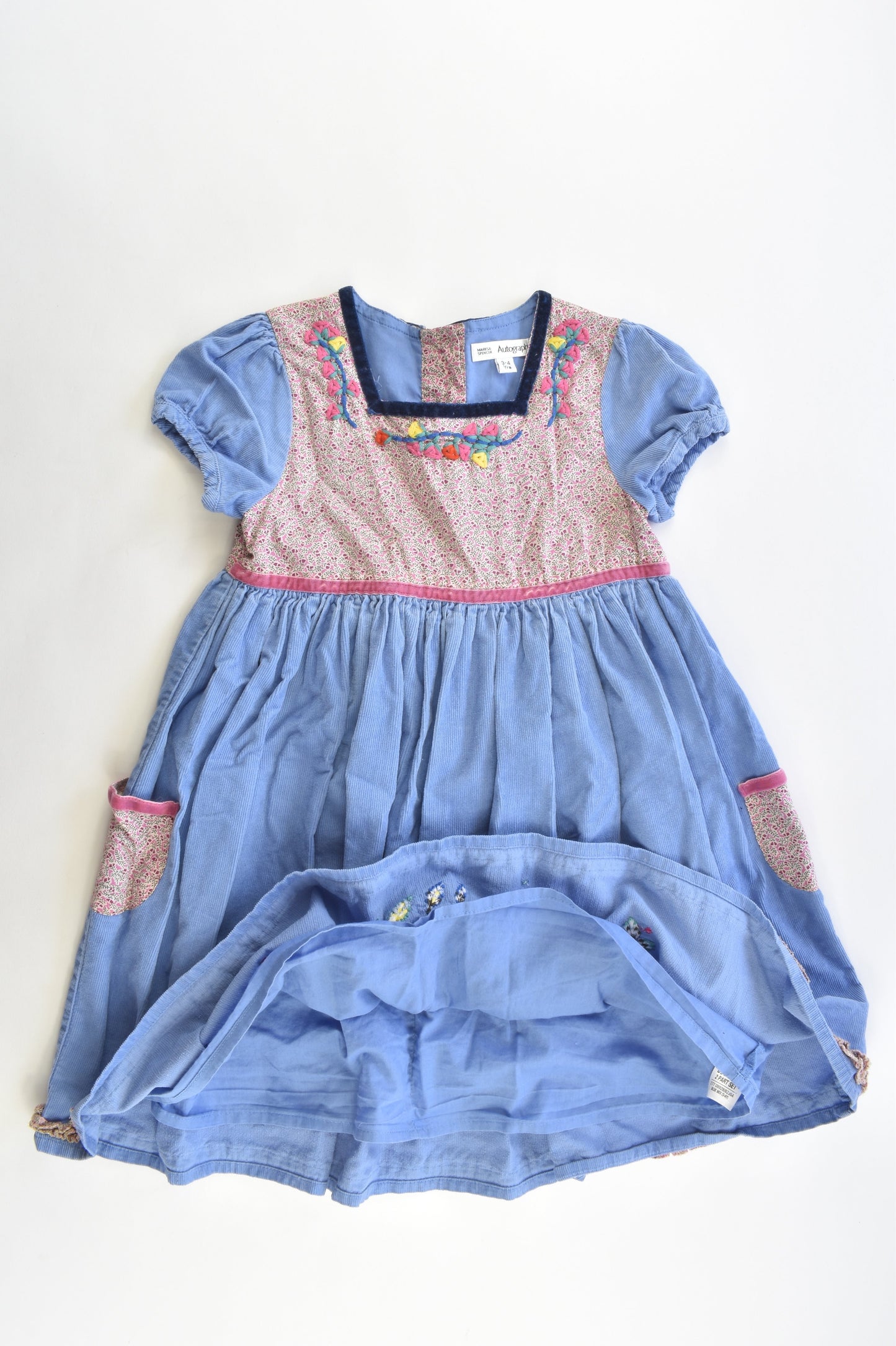 Autograph by M&S Size 3-4 (104 cm) Soft and Stretchy Lined Cord Dress