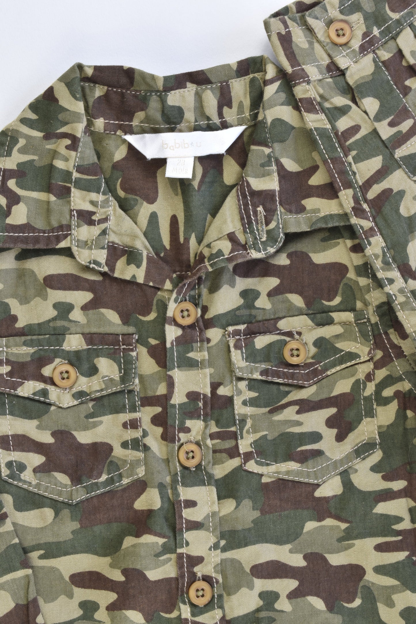 Babibou France Size 23 months Casual Collared Shirt